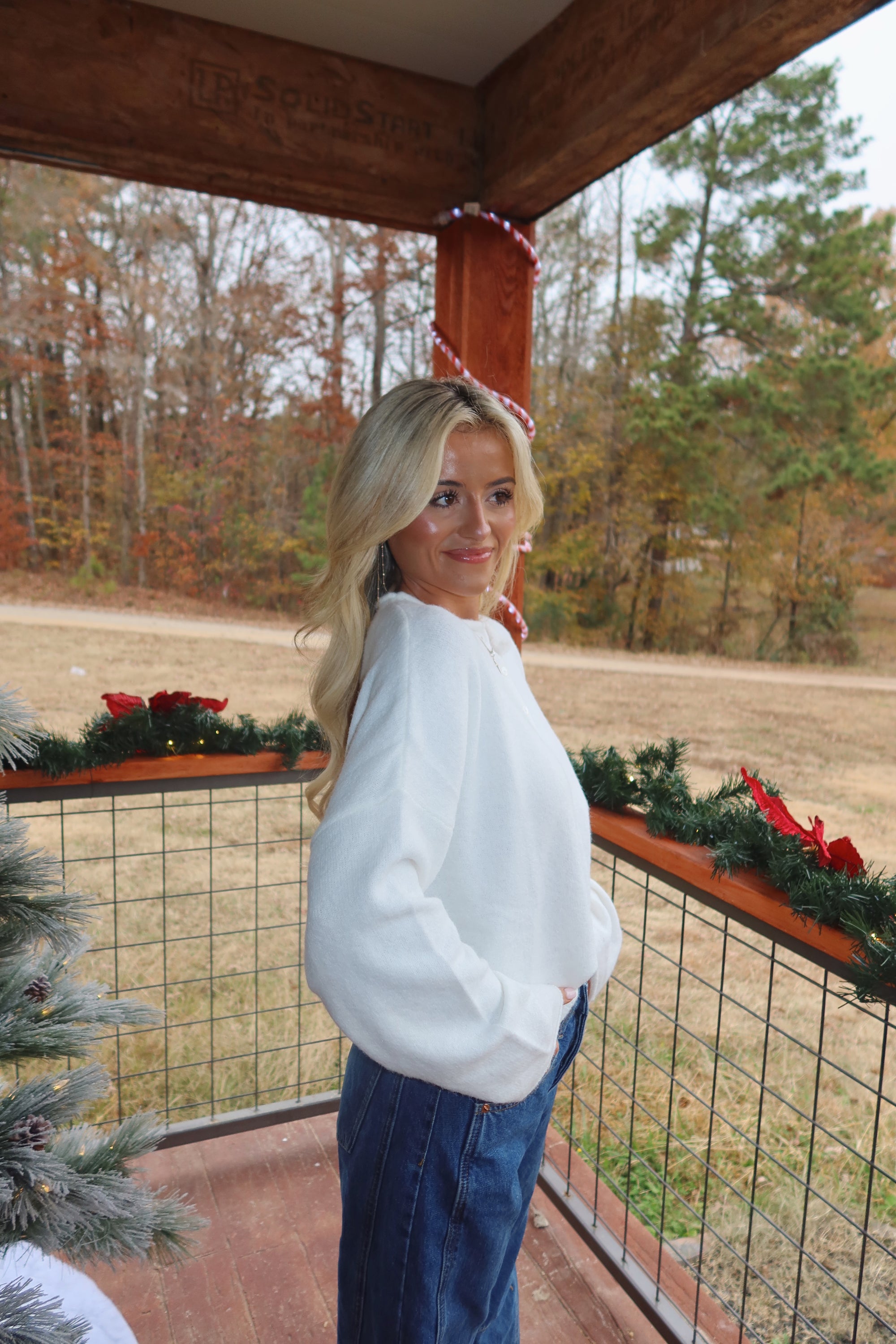 LAST ONE* Clara Cardigan (White)