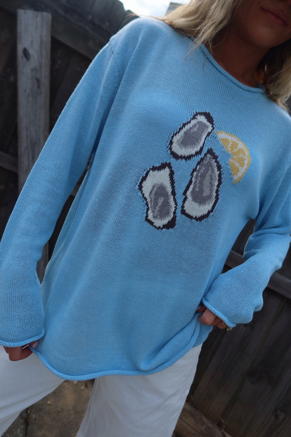 Beach Knit- Oyster Blue