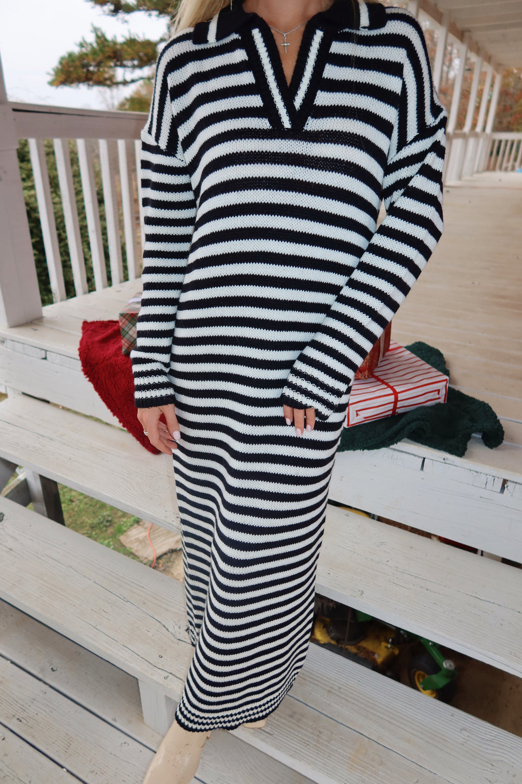 LAST ONE* The Harbor Stripe Dress