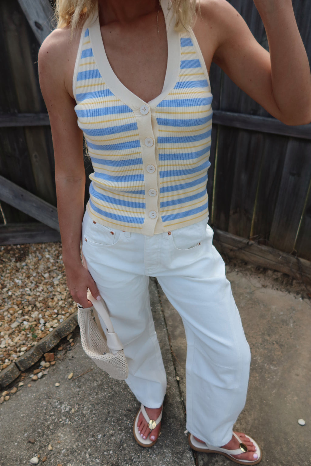 Calla Striped Halter Knit