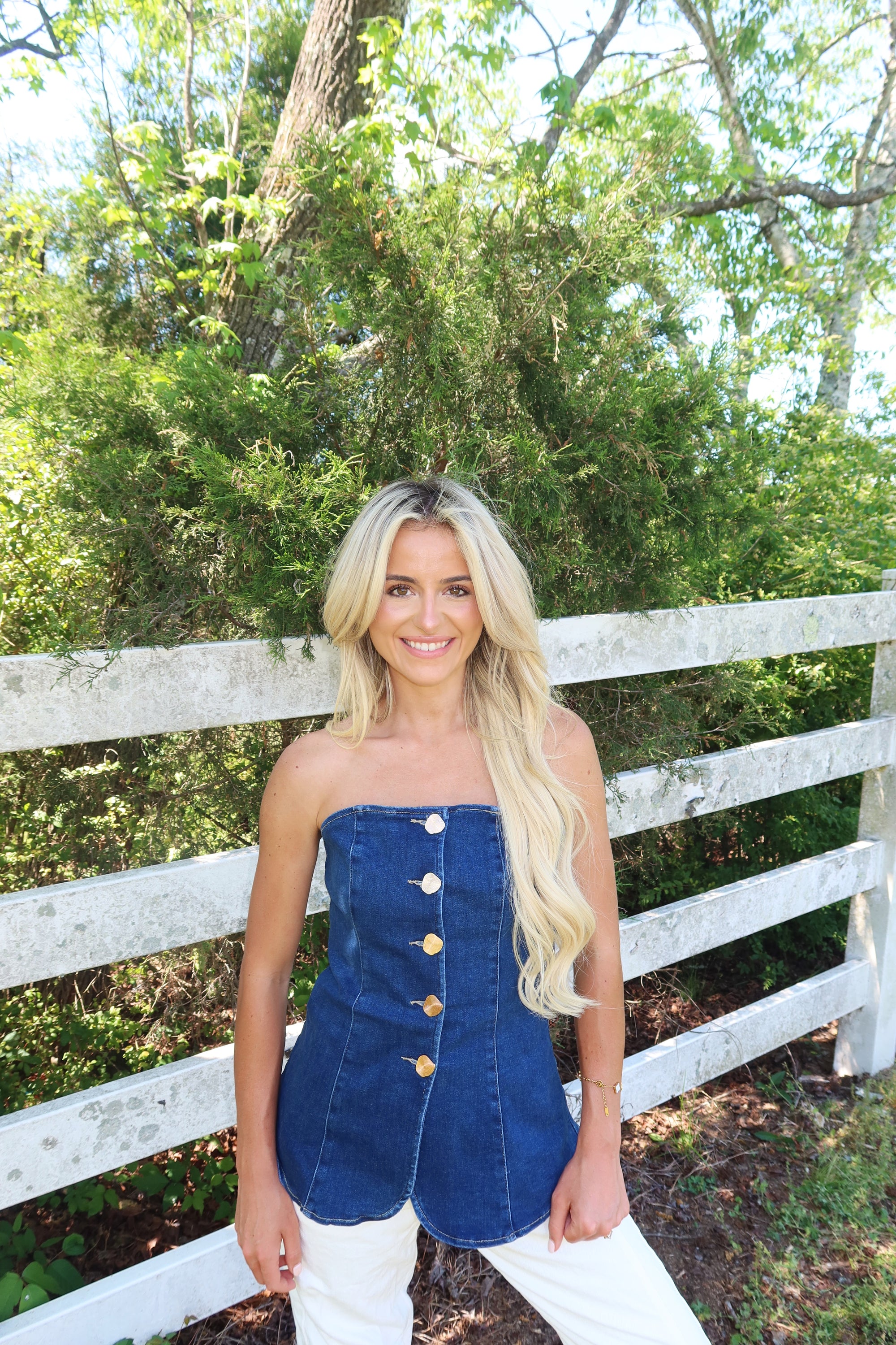 Kassidy Strapless Peplum Top
