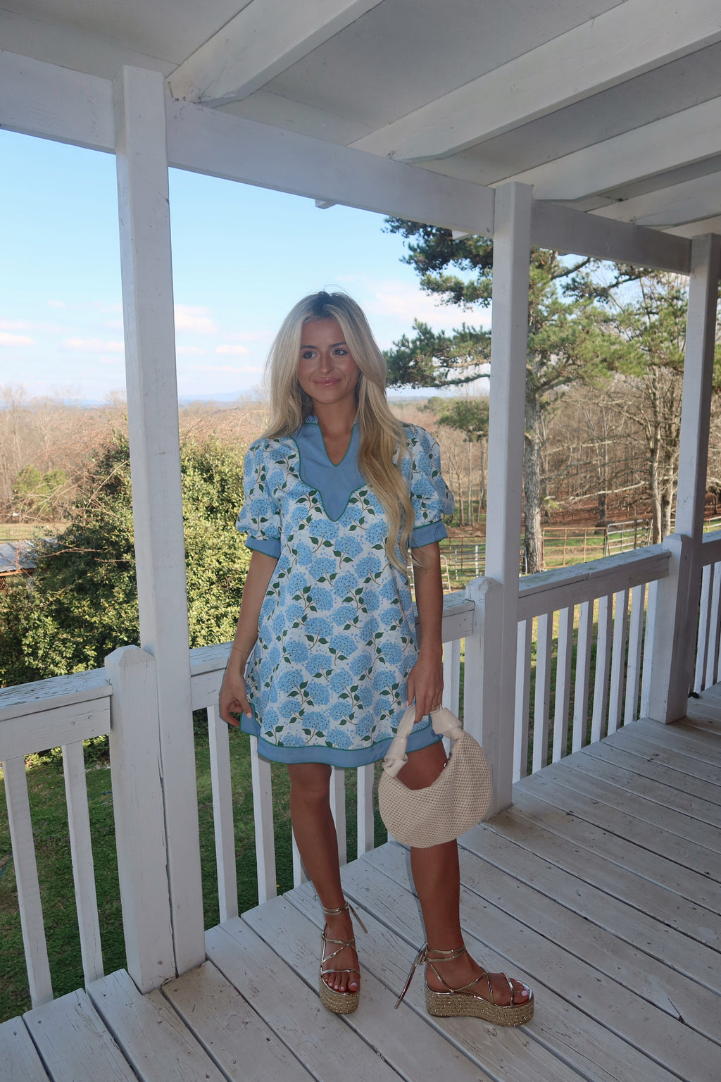 Nantucket Puff Sleeve Mini Dress