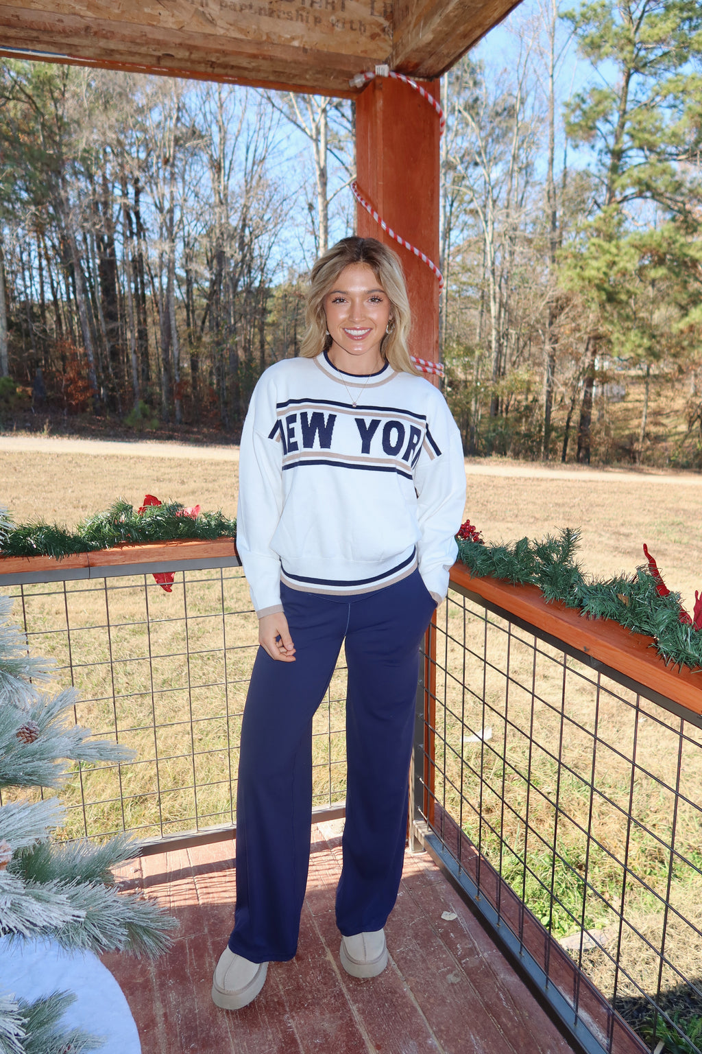 'NEW YORK' Long Sleeve Sweater