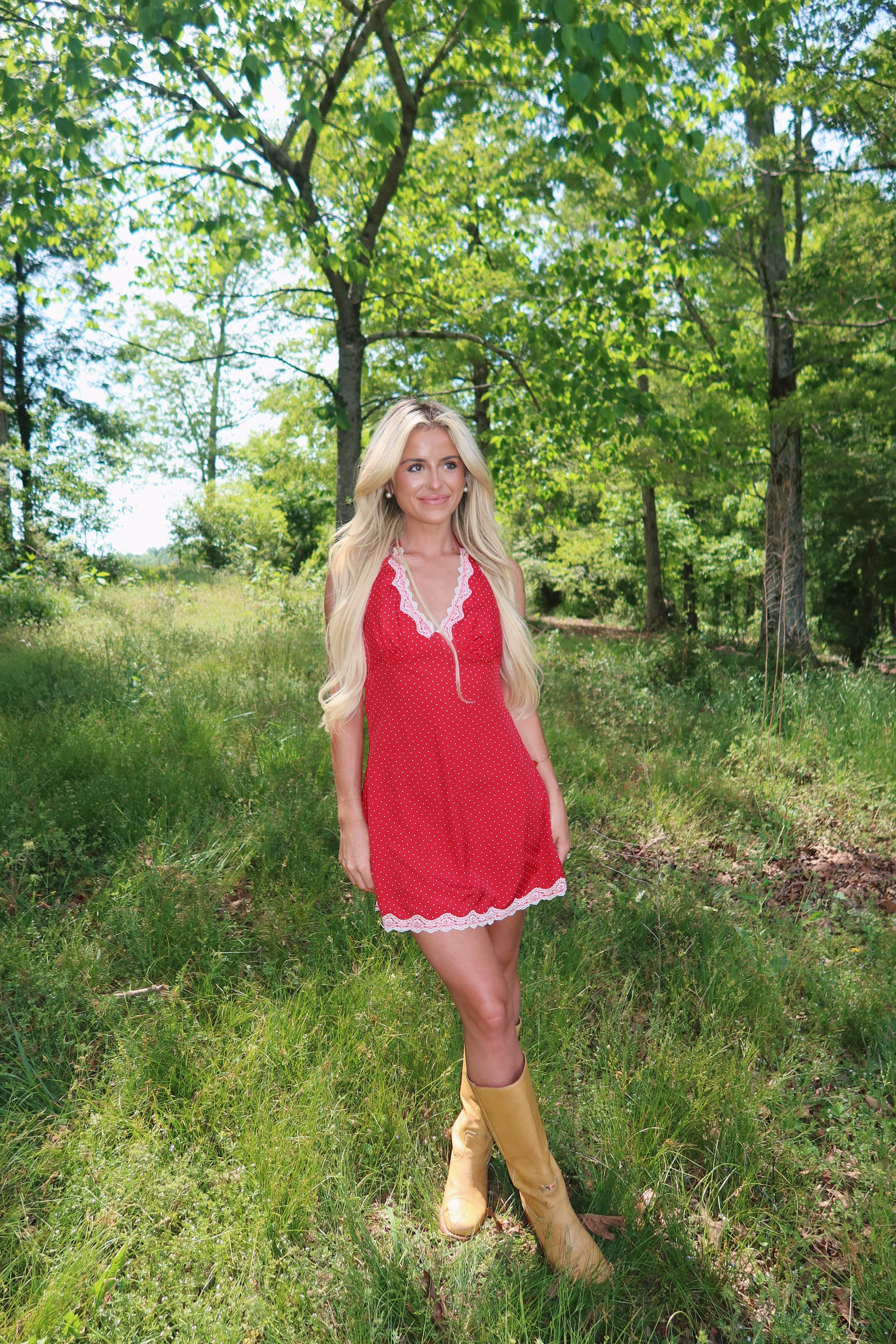 Cherrie Polka Dot Mini Dress