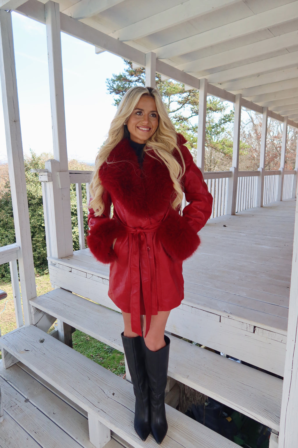 Stacy Fur Trim Jacket