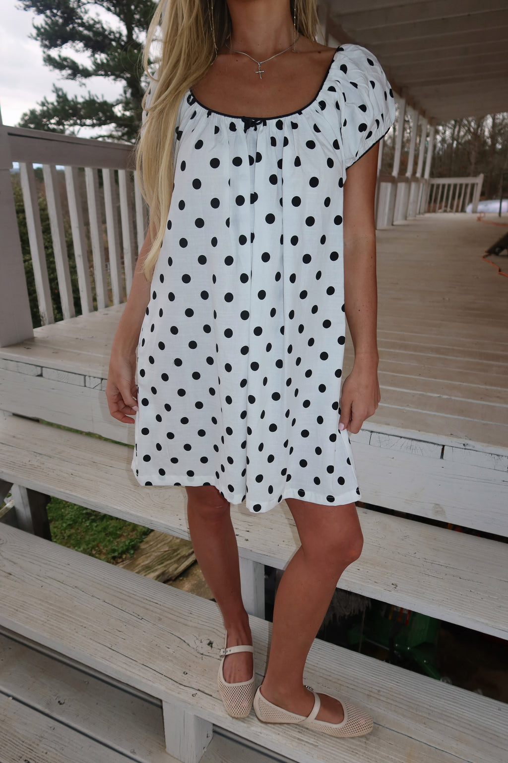 Alia Polka Dot Babydoll Dress
