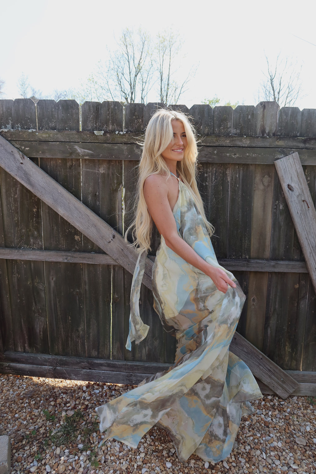 Daphne Gold Accent Gown