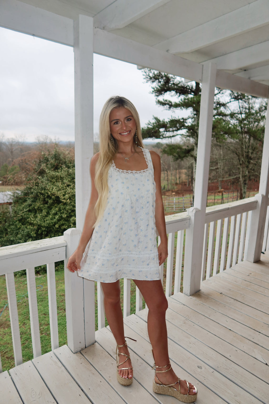 Quinn Eyelet Swing Dress