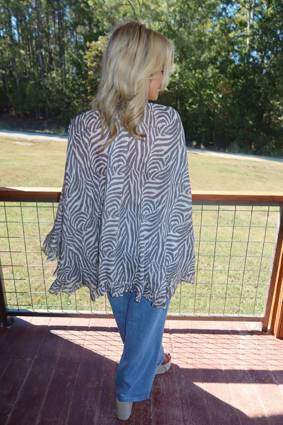 Sue Zebra Blouse