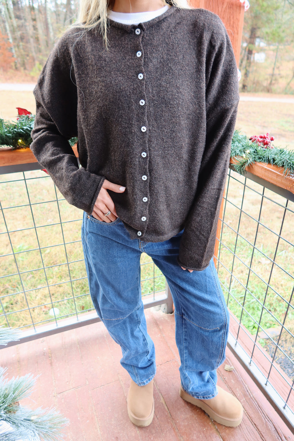 Clara Cardigan (Chocolate)