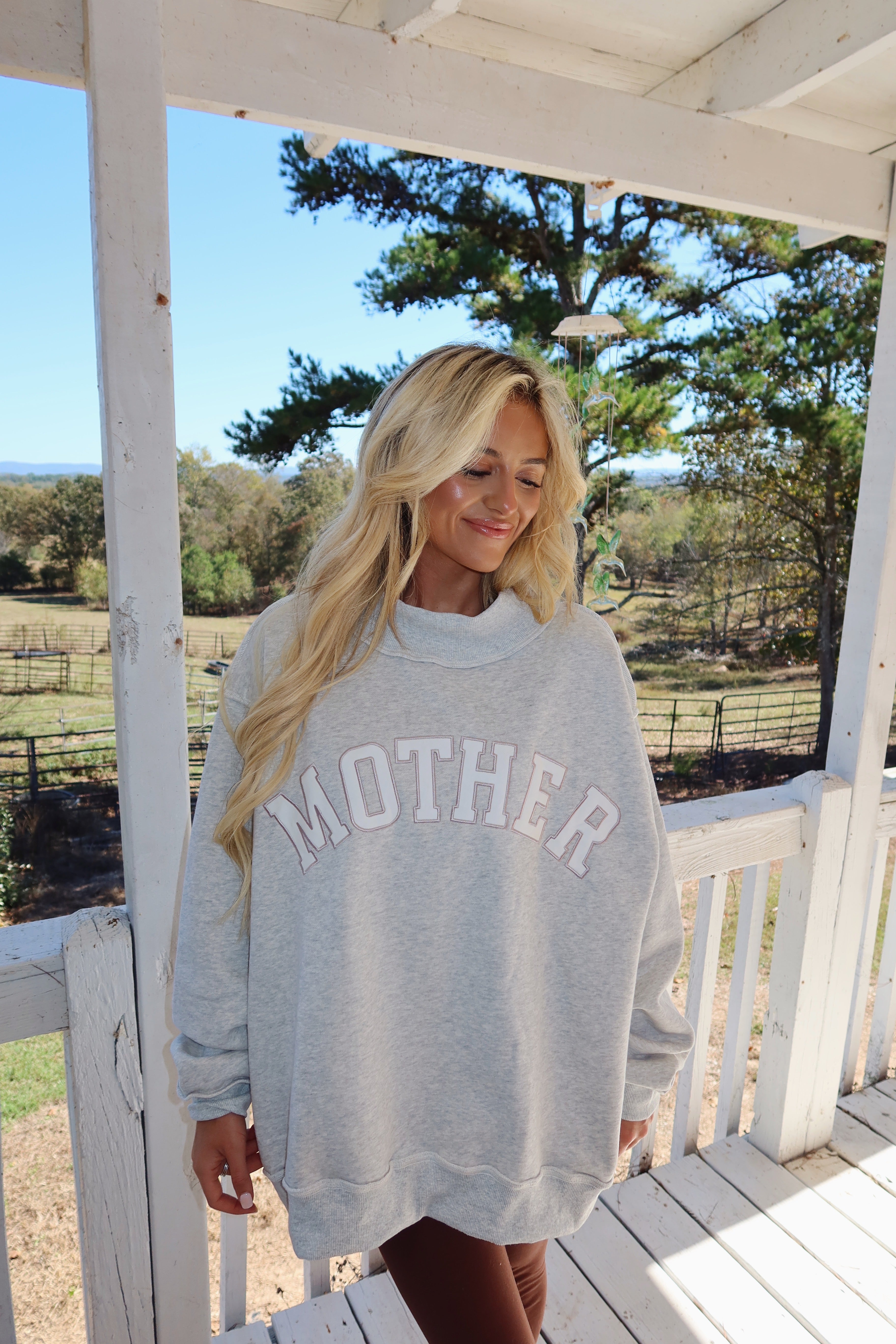 Mother Embroidered Mock Neck – The Wknd Social