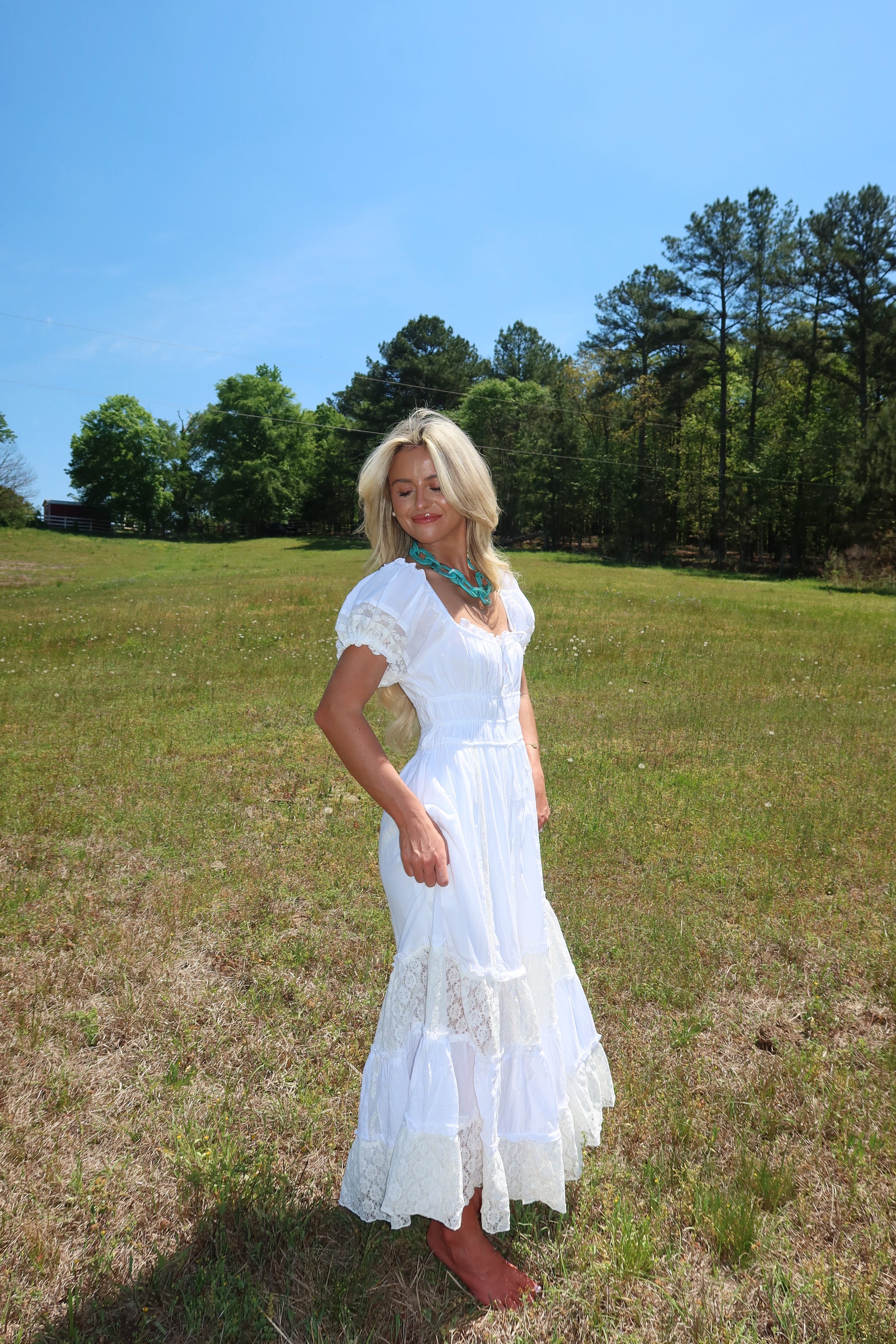 Southern Lace Tiered Maxi Dress