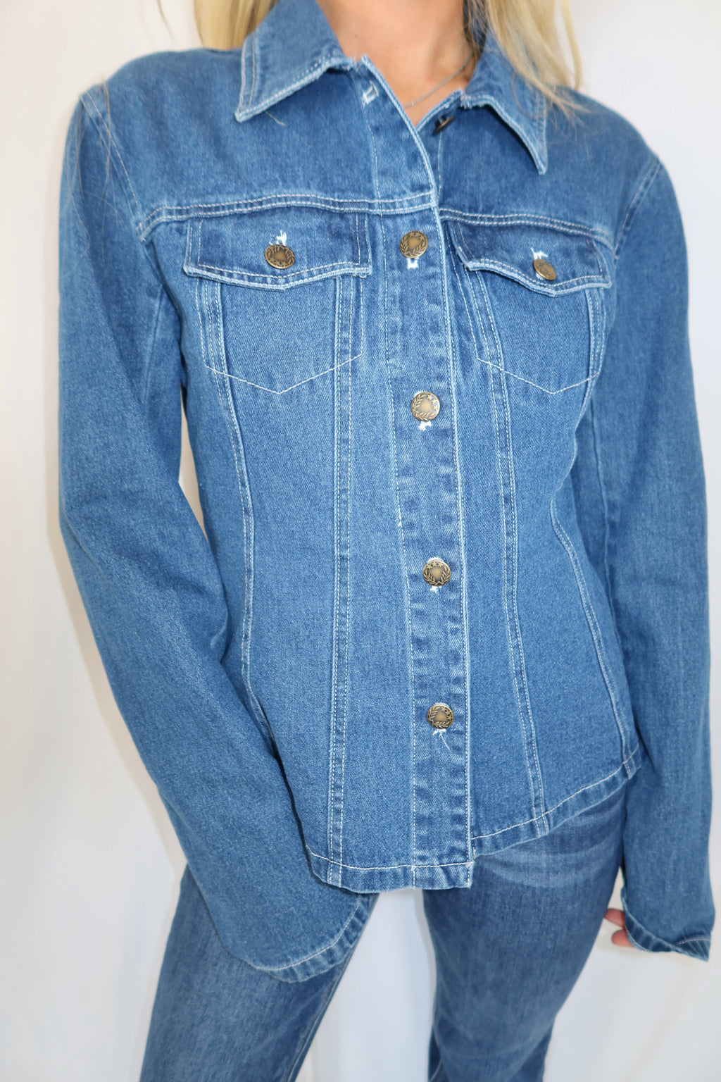 Mareli Fitted Denim Top