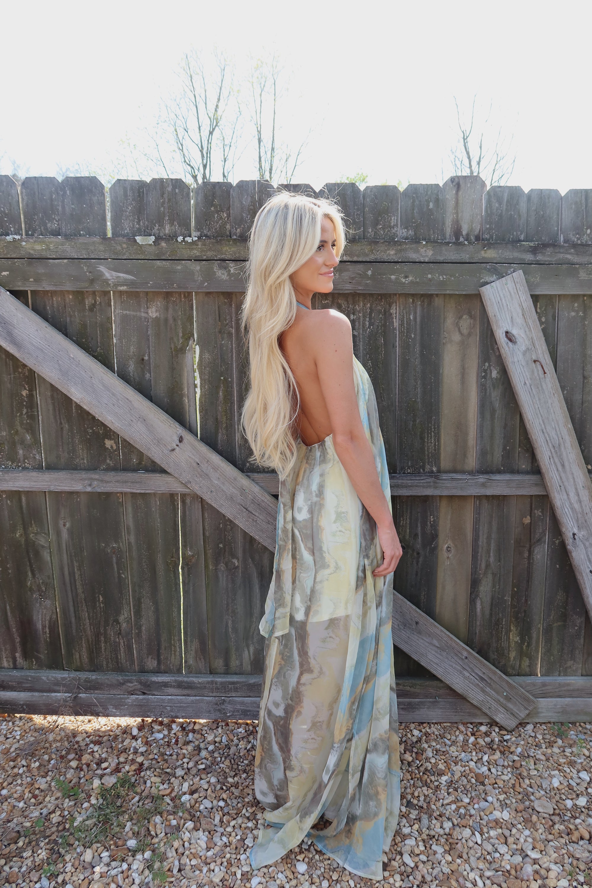 Daphne Gold Accent Gown