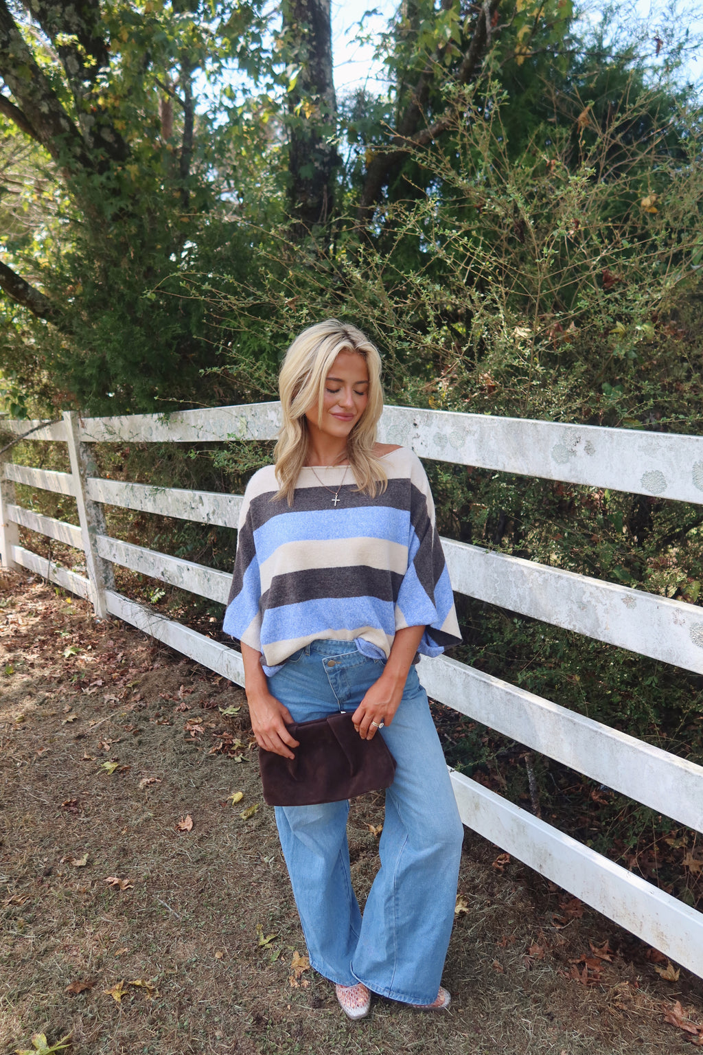 Katie Stripe Dolman Knit
