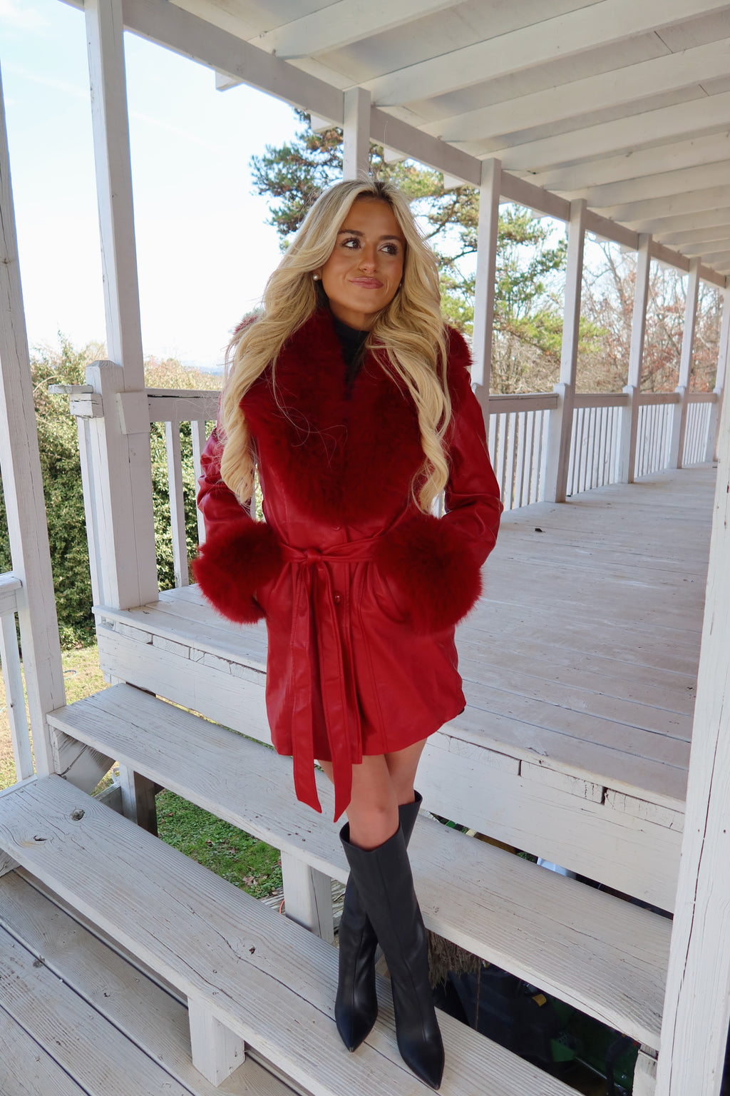 Stacy Fur Trim Jacket