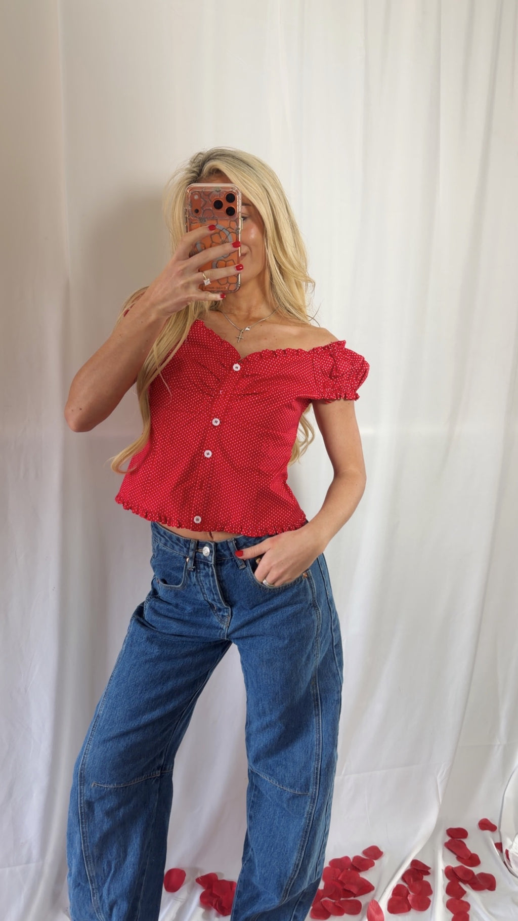 Sweetheart Button Down Top