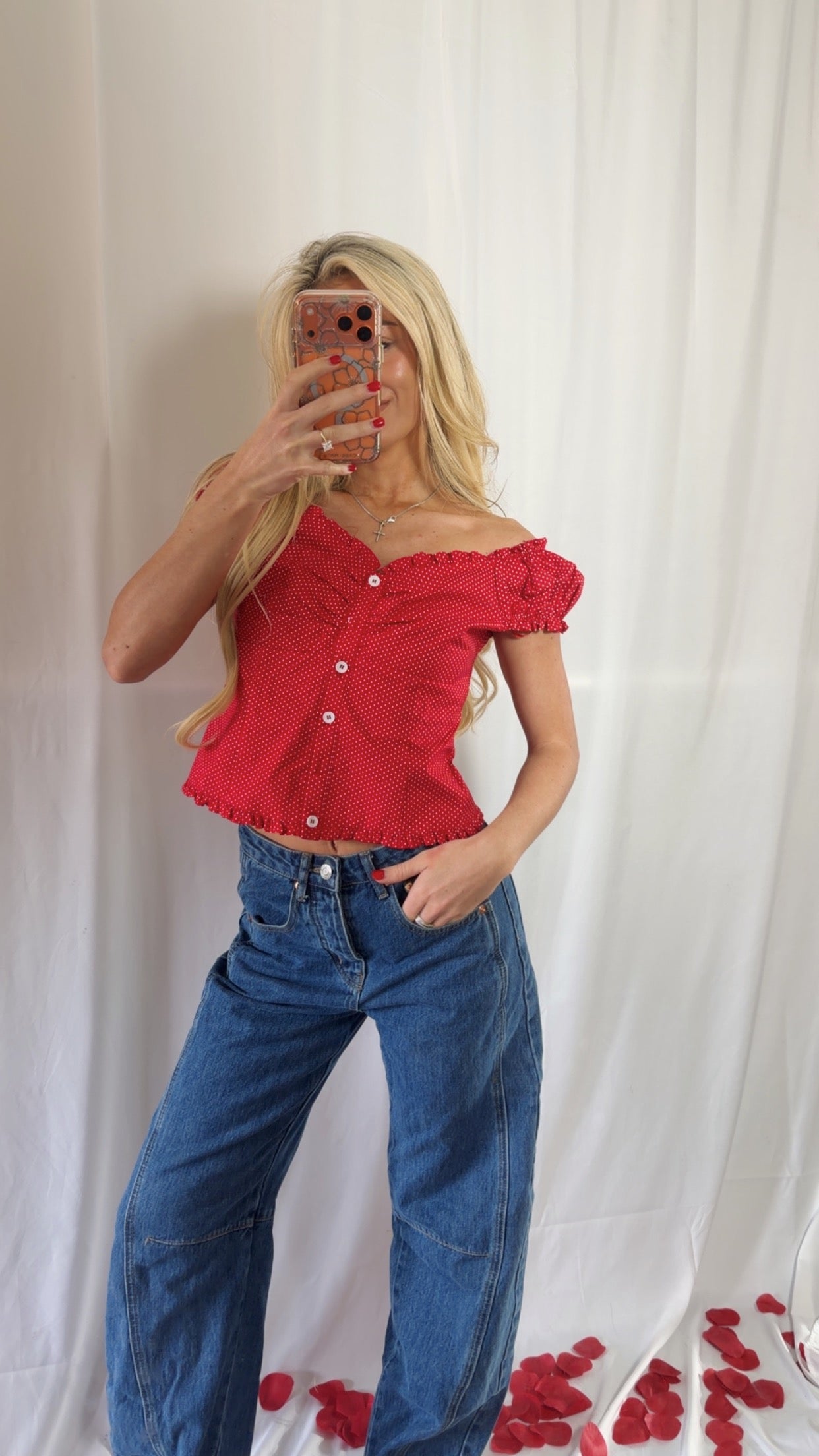 Sweetheart Button Down Top