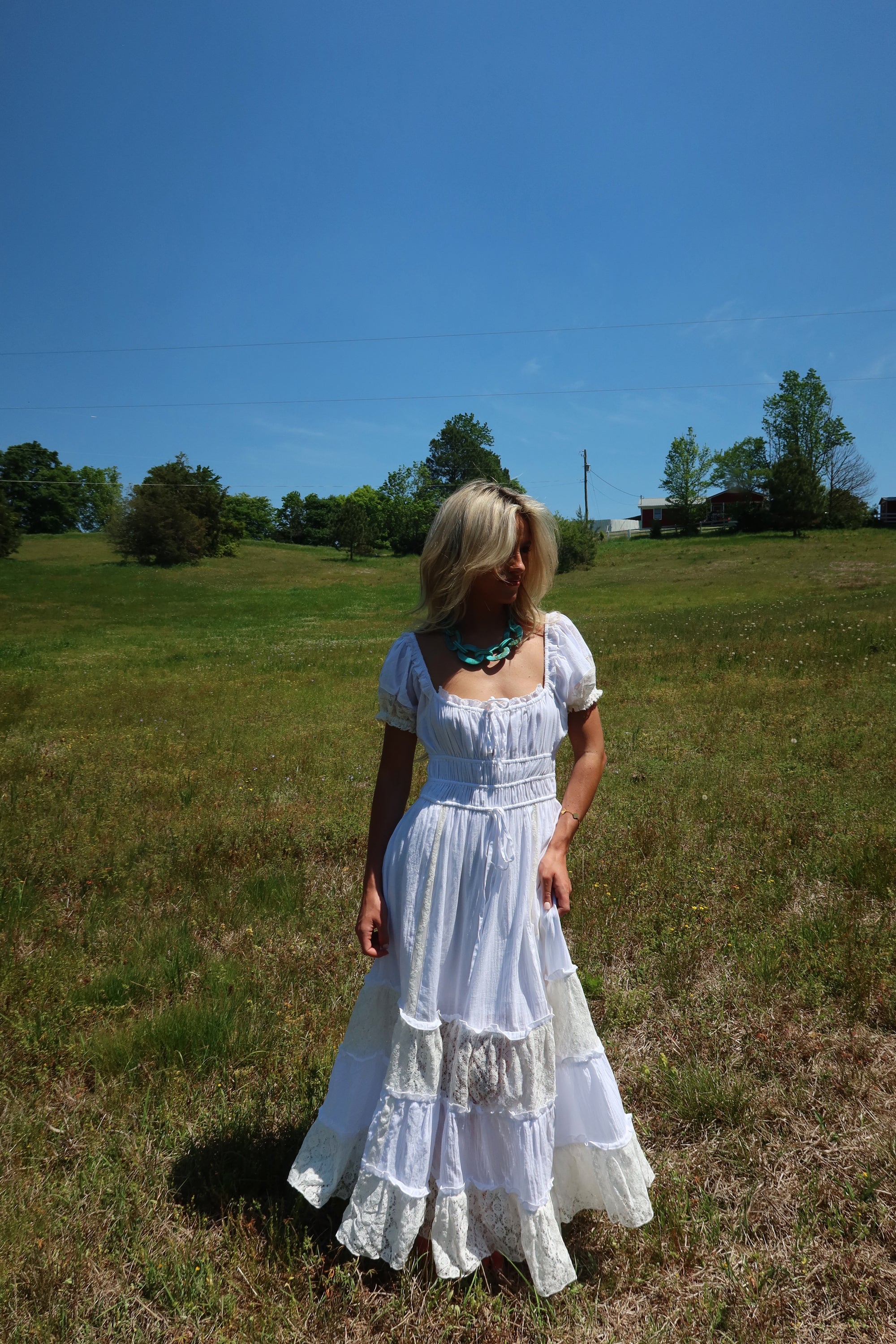 Southern Lace Tiered Maxi Dress