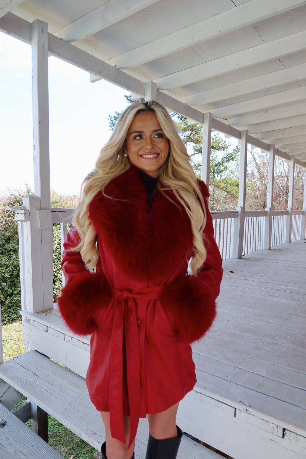 Stacy Fur Trim Jacket