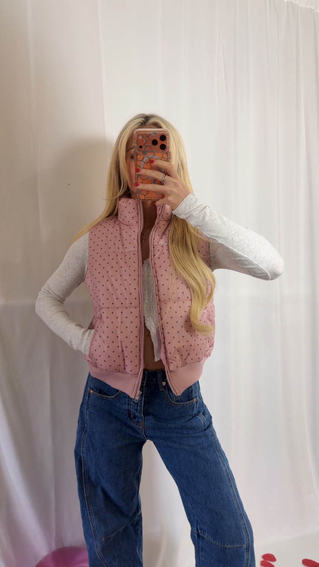 Darling Polka Dot Puffer Vest