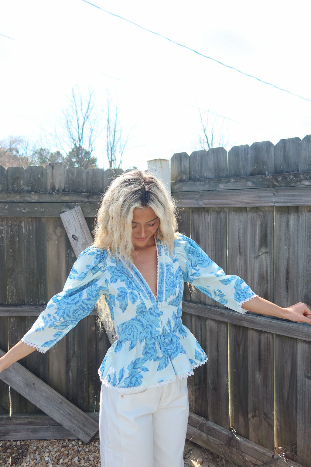 Ana Floral Puff Sleeve Blouse