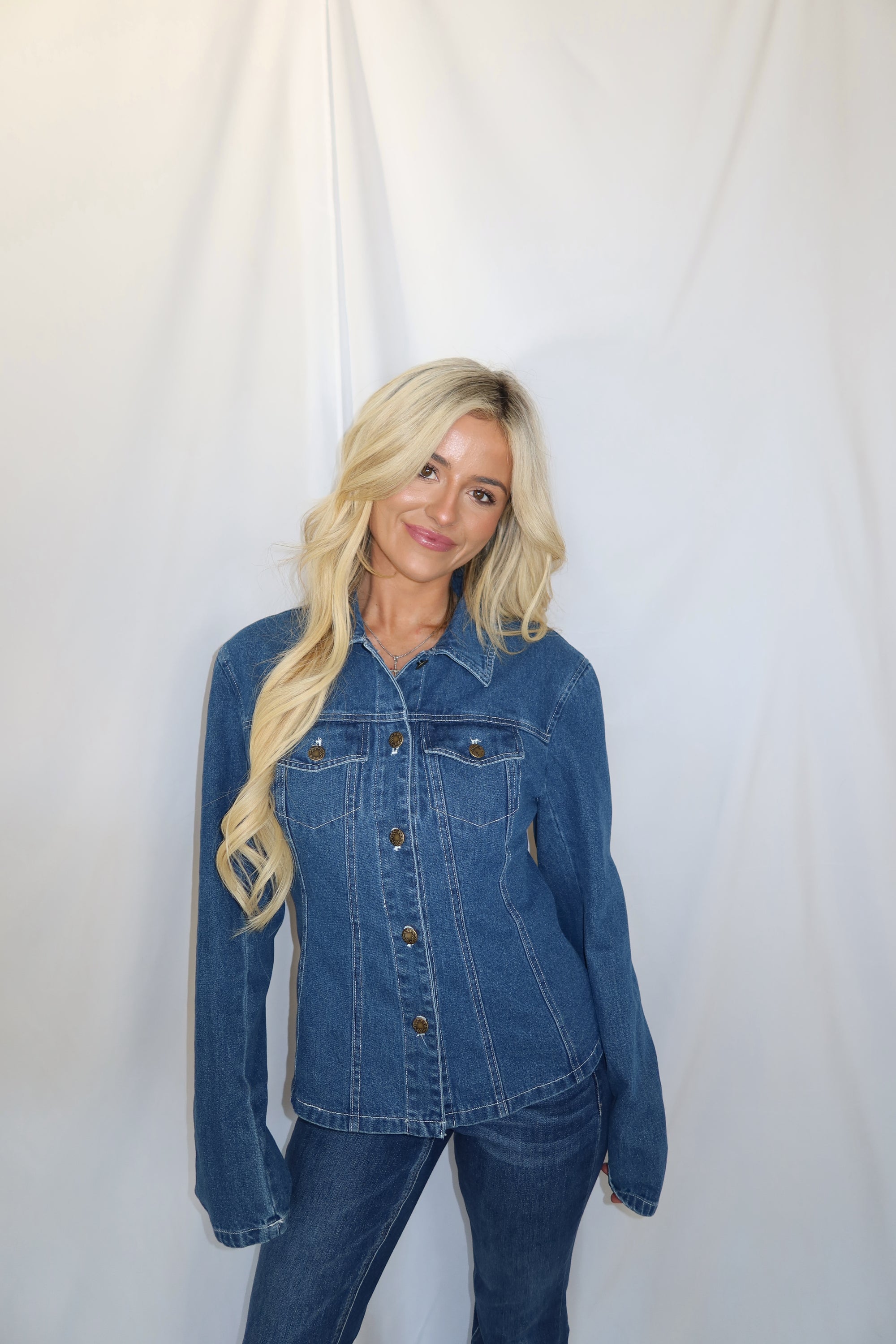 Mareli Fitted Denim Top