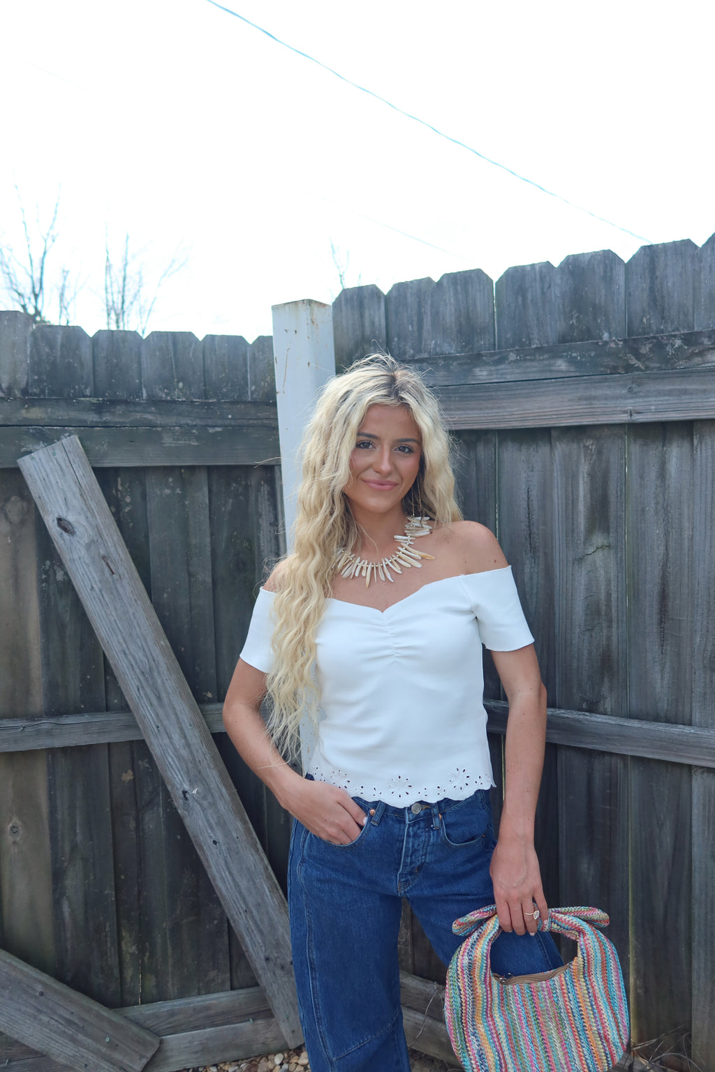 Clarence Scalloped OTS Top