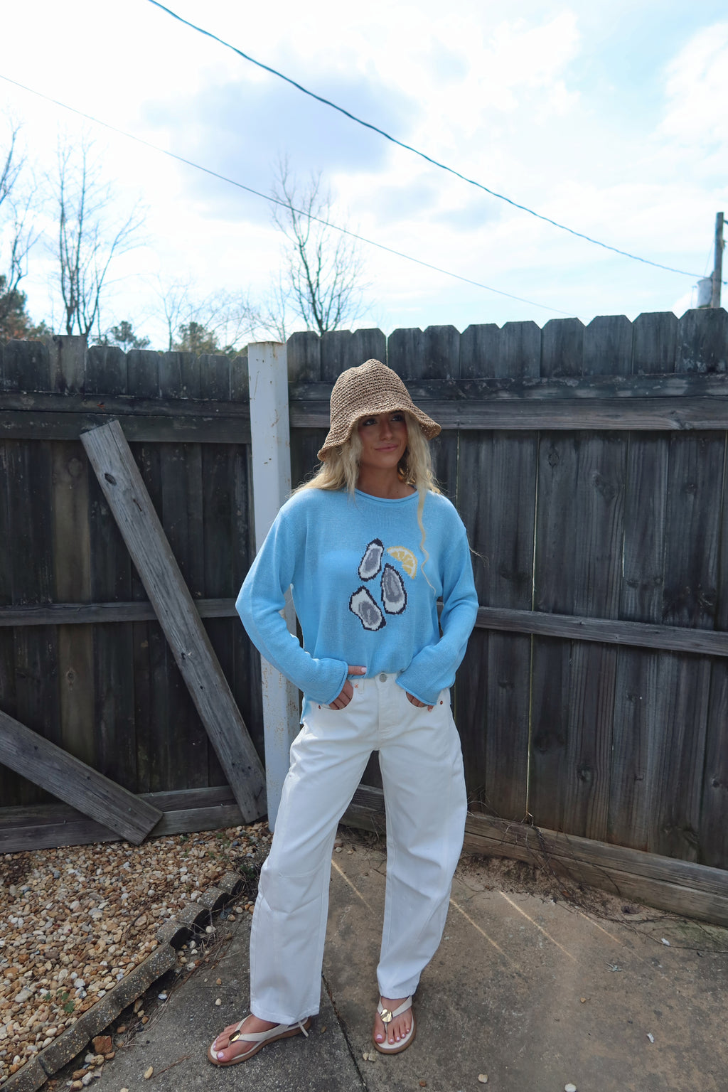 Beach Knit- Oyster Blue
