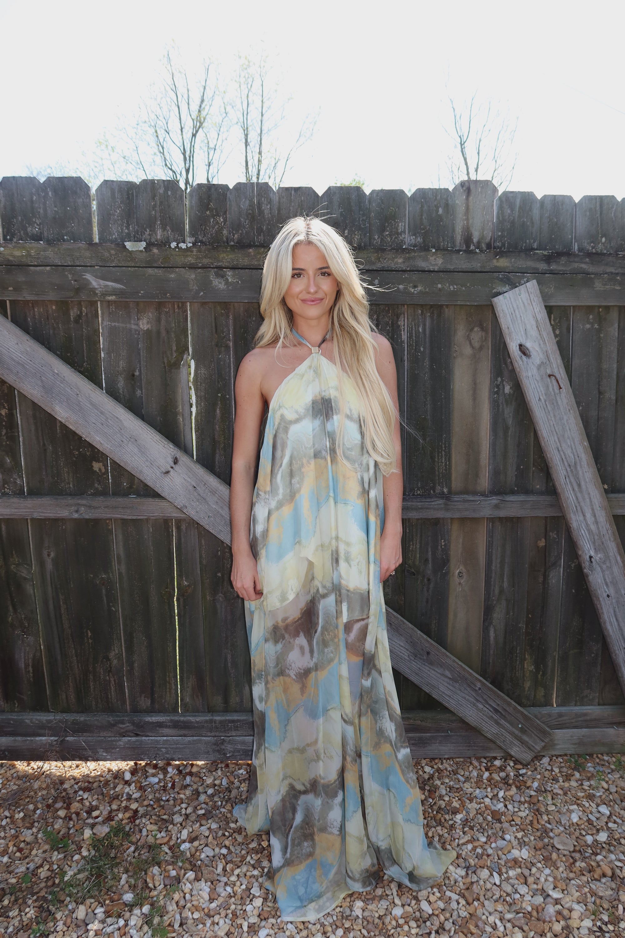Daphne Gold Accent Gown