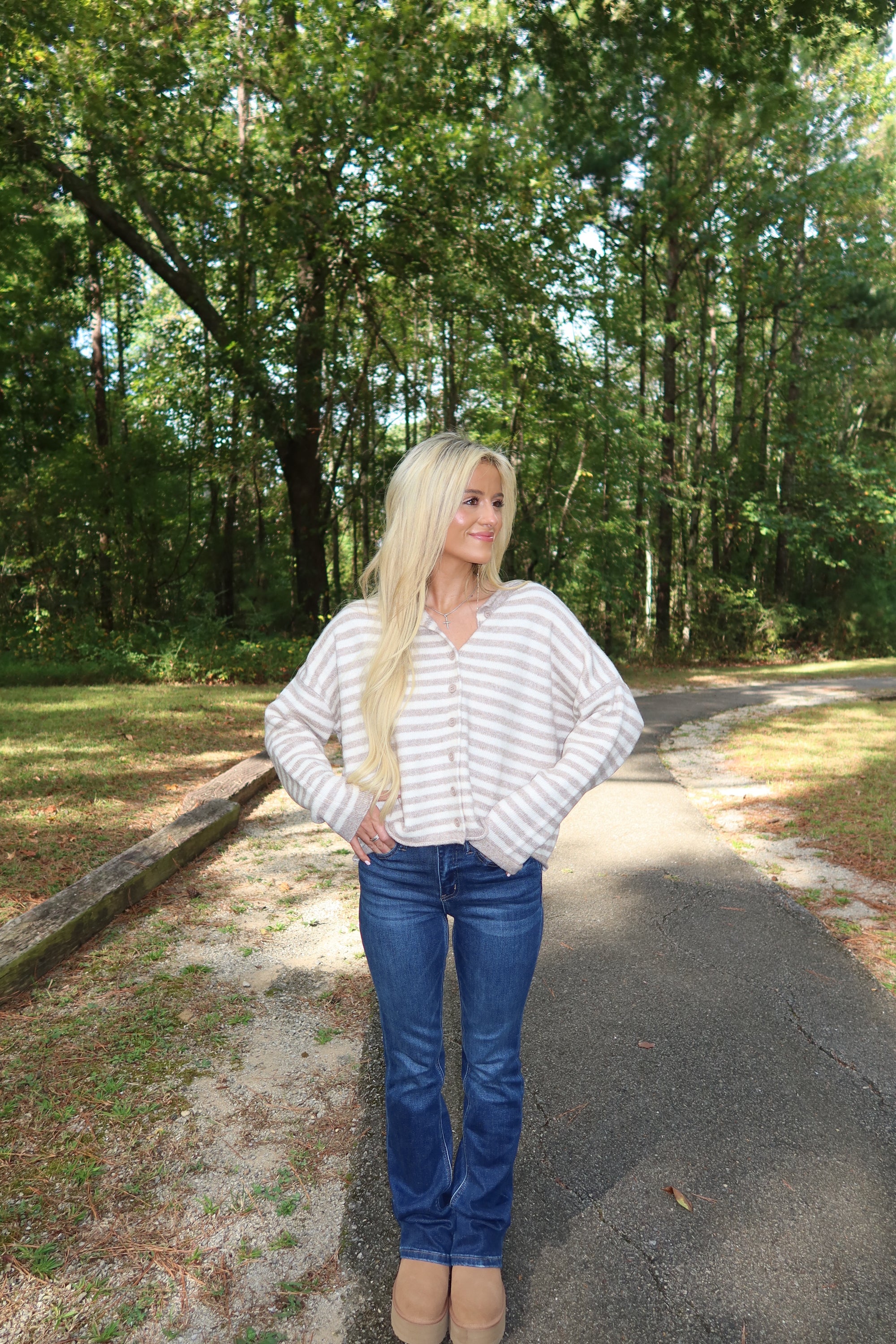 Cottage Stripe Cardigan