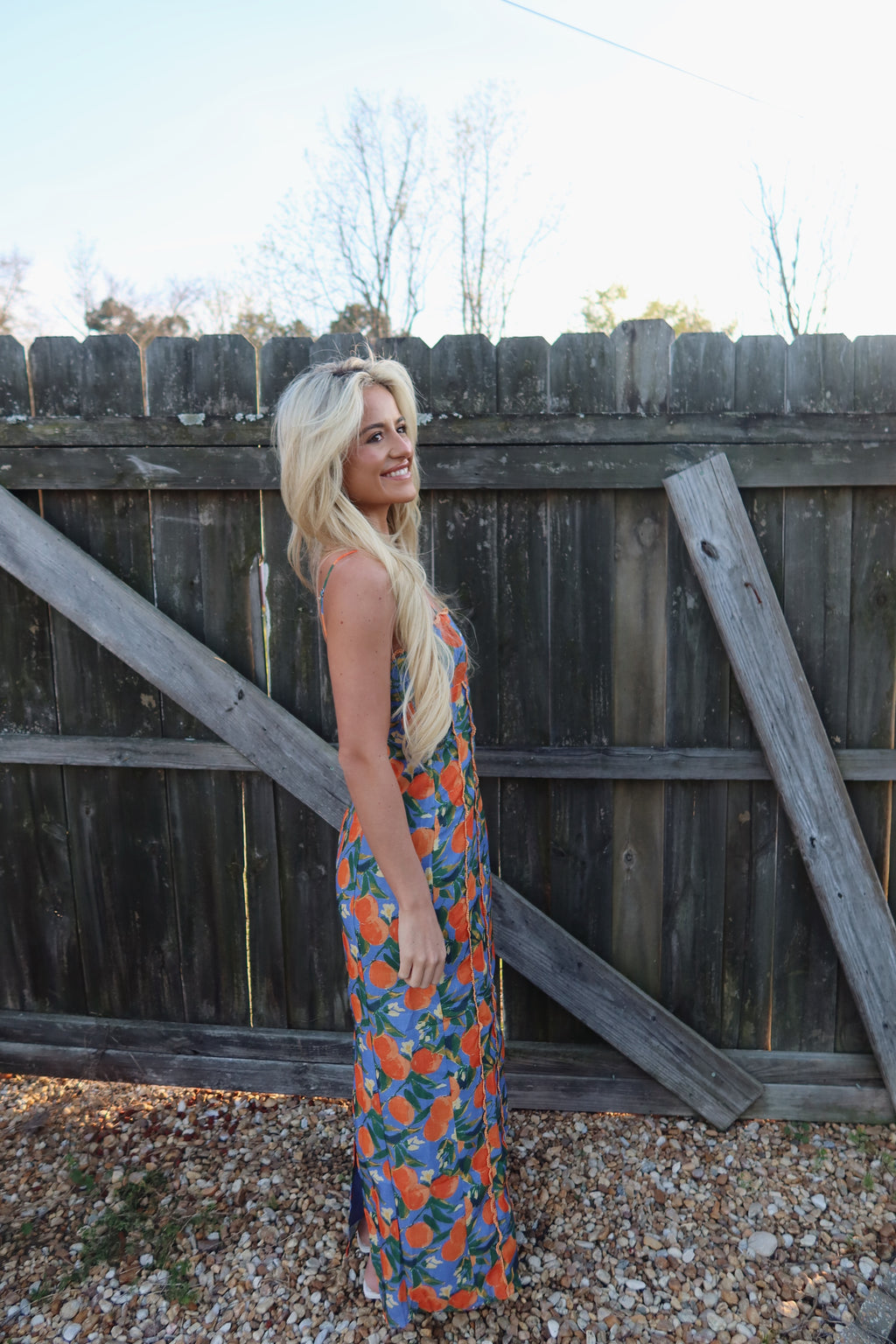 The Orange Grove Midi Dress