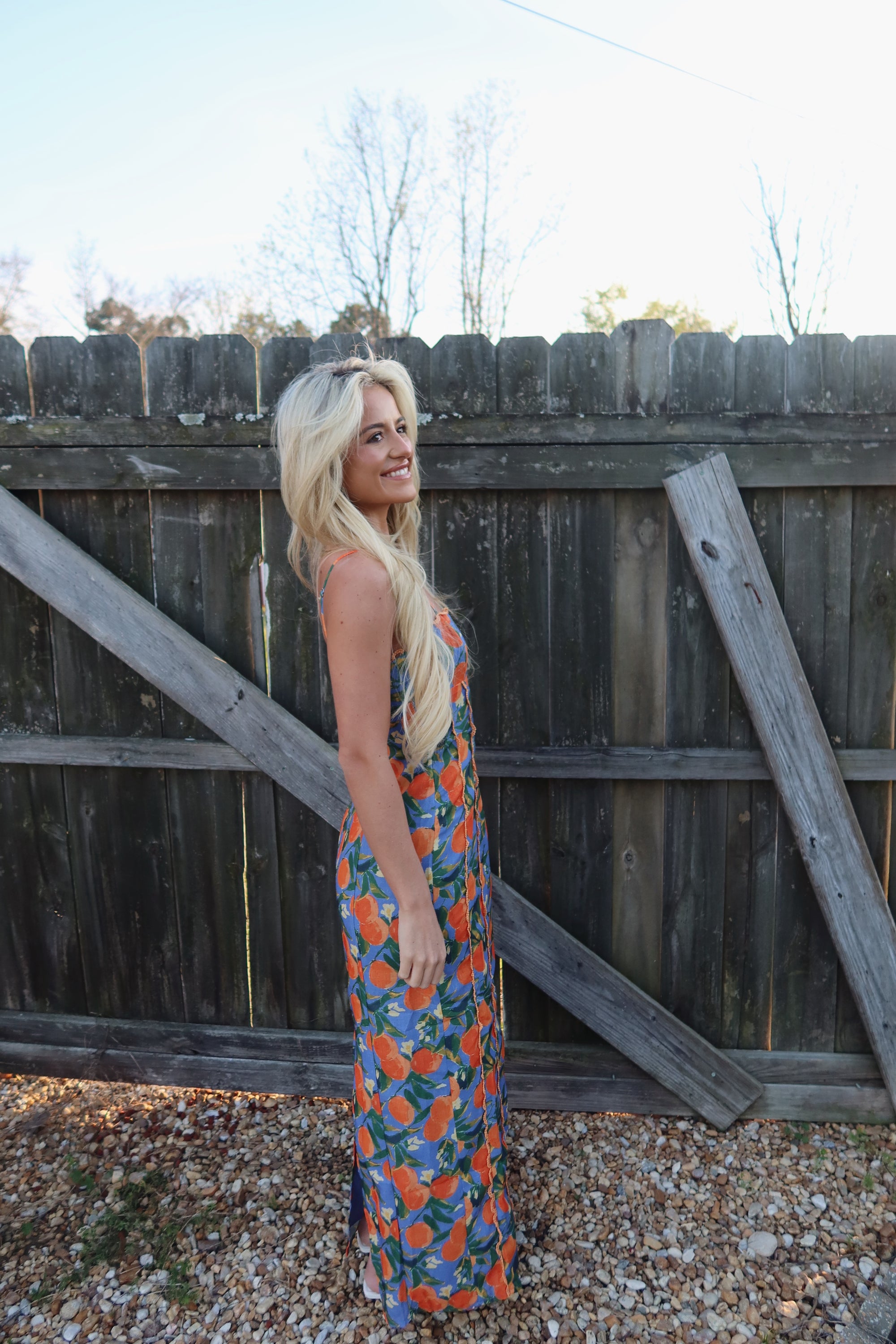 The Orange Grove Midi Dress