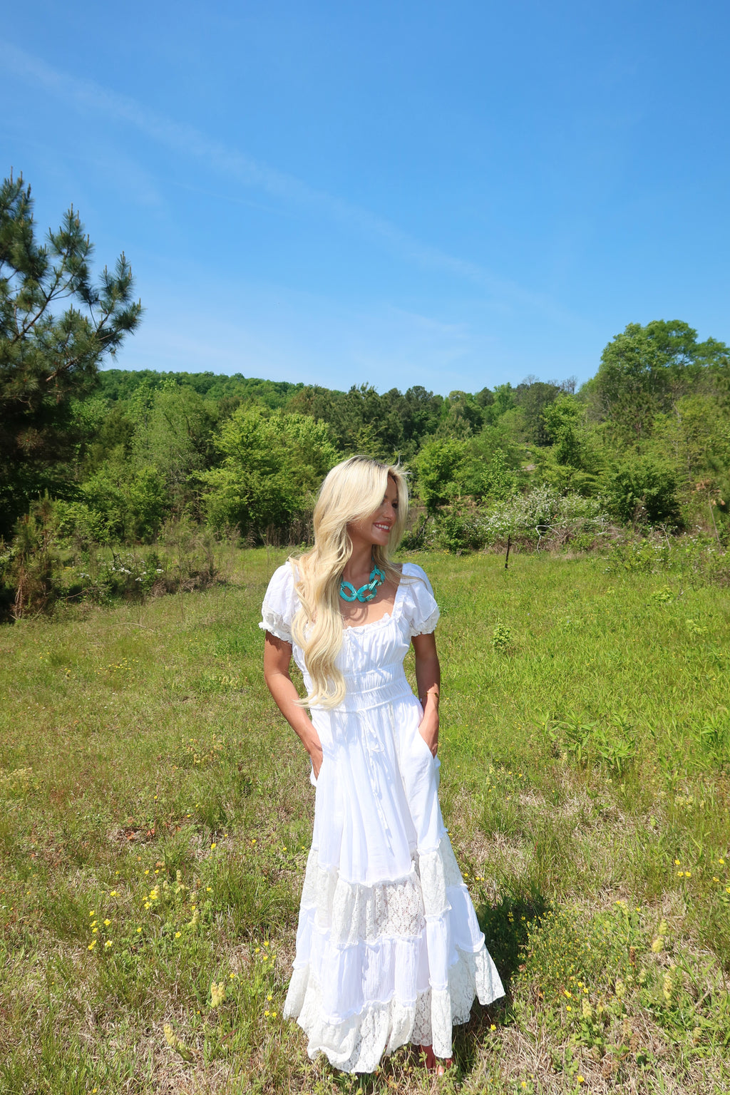 Southern Lace Tiered Maxi Dress
