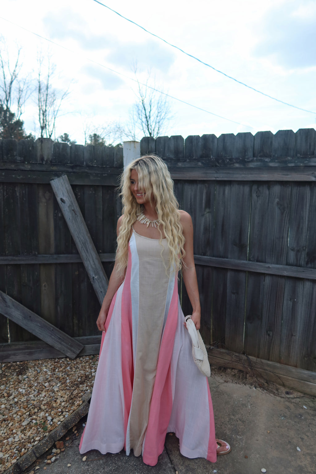 Seabreeze Color block Maxi Dress