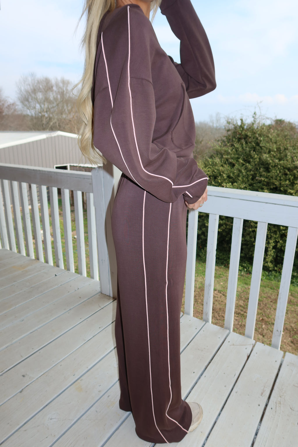 Scuba Wide Leg Pants (Chocolate)