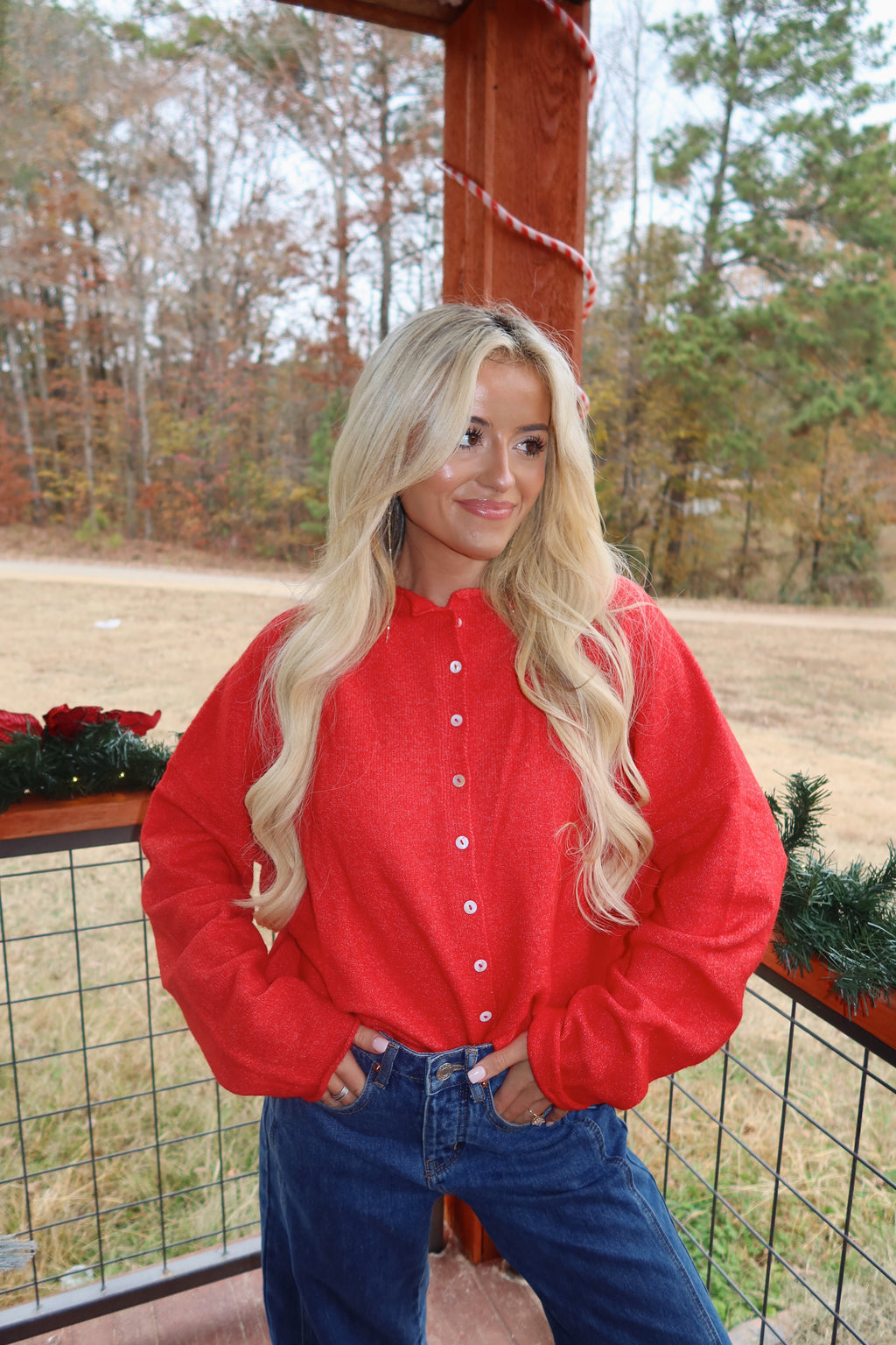 Clara Cardigan (Red)