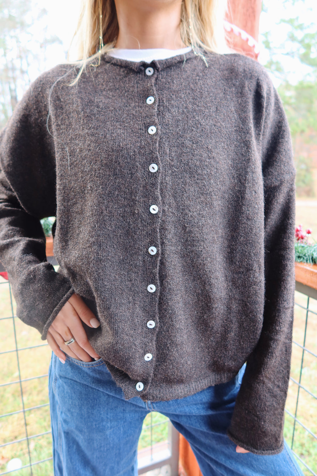 Clara Cardigan (Chocolate)