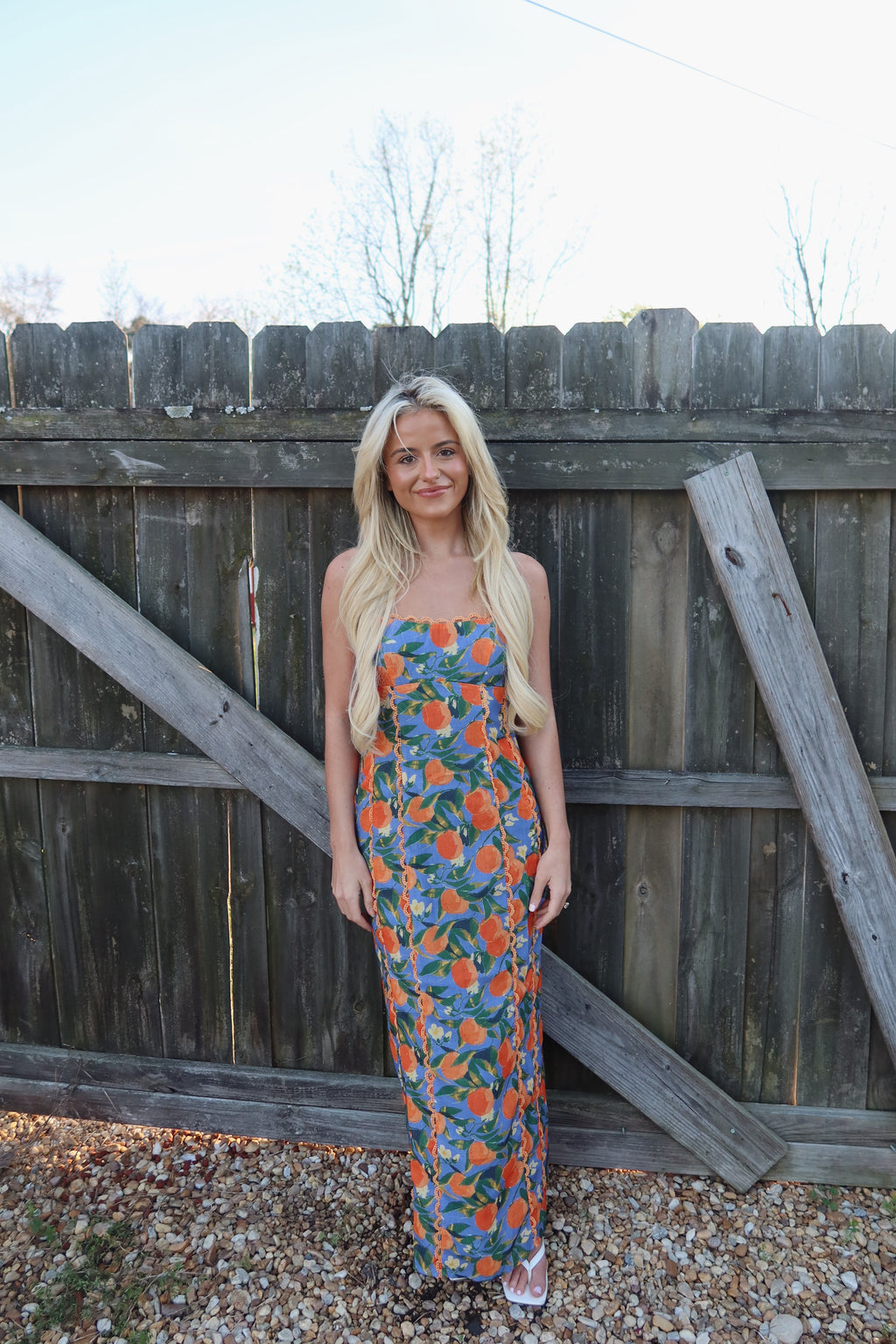 The Orange Grove Midi Dress