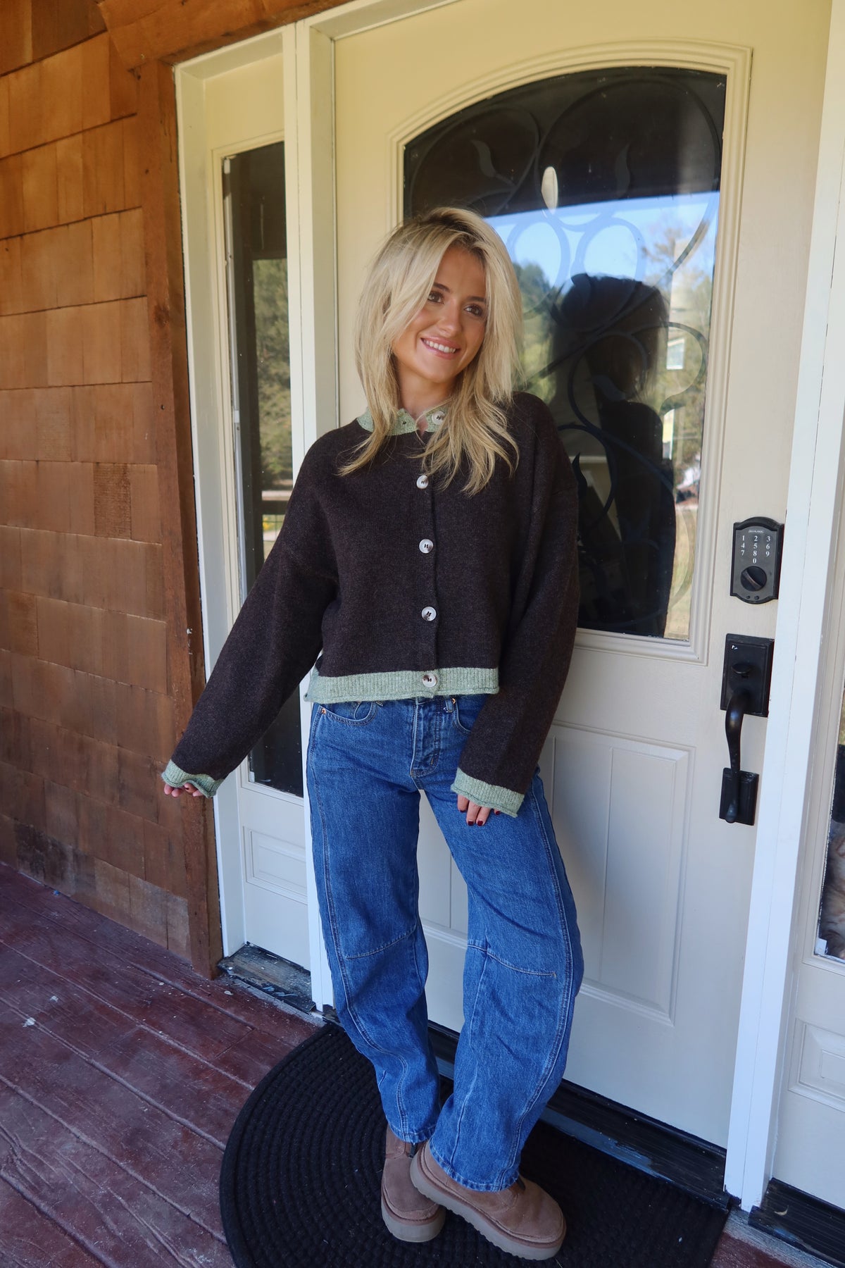 Allie Contrast Trim Cardigan