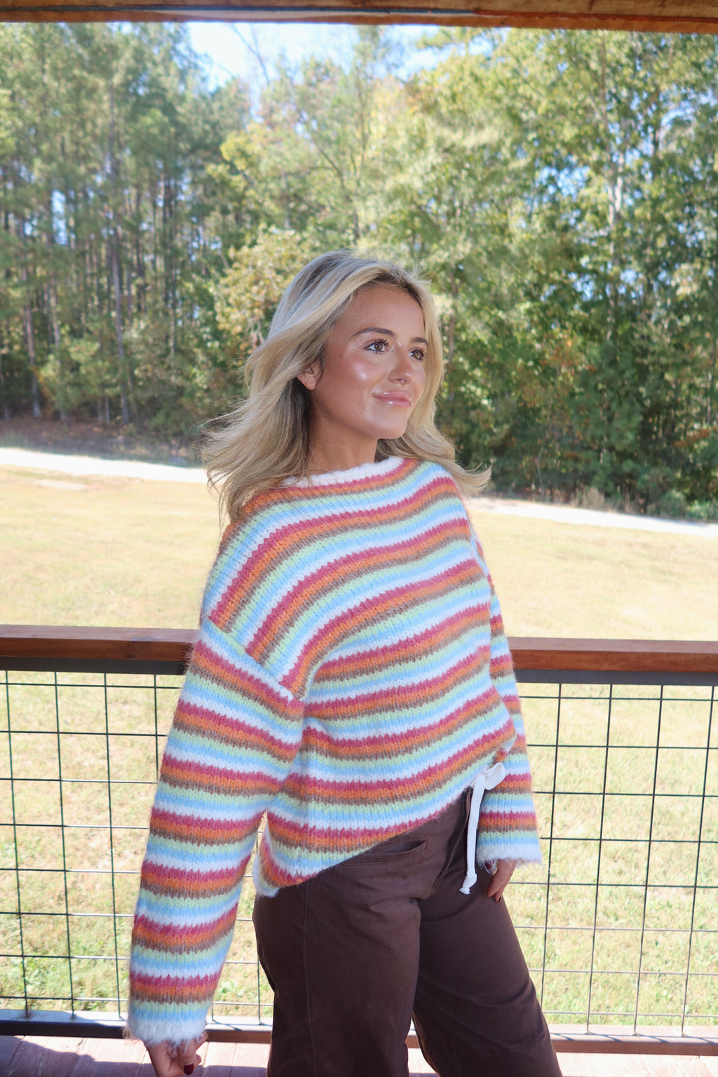 Chels Multi Striped Chunky Sweater
