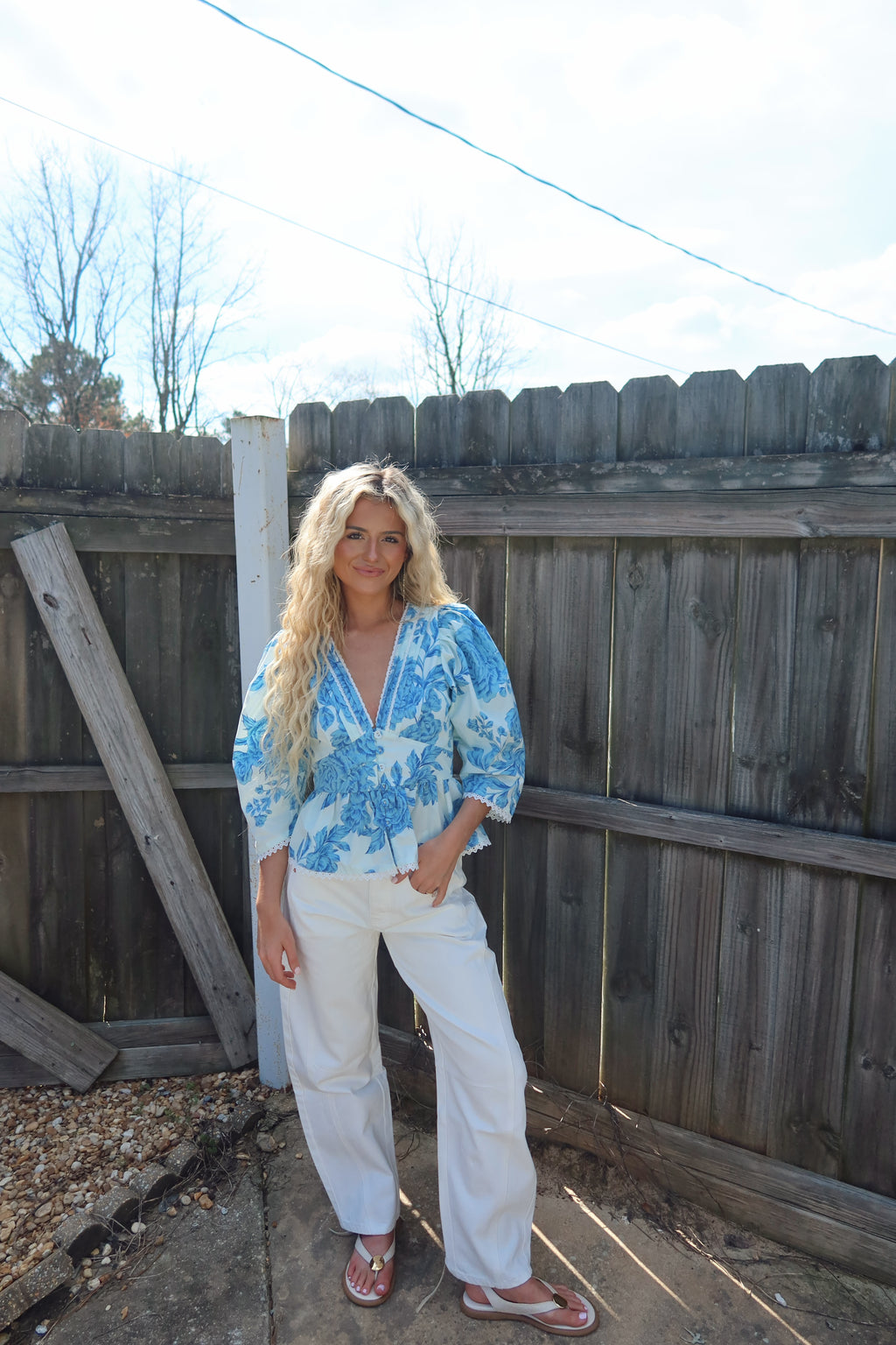 Ana Floral Puff Sleeve Blouse