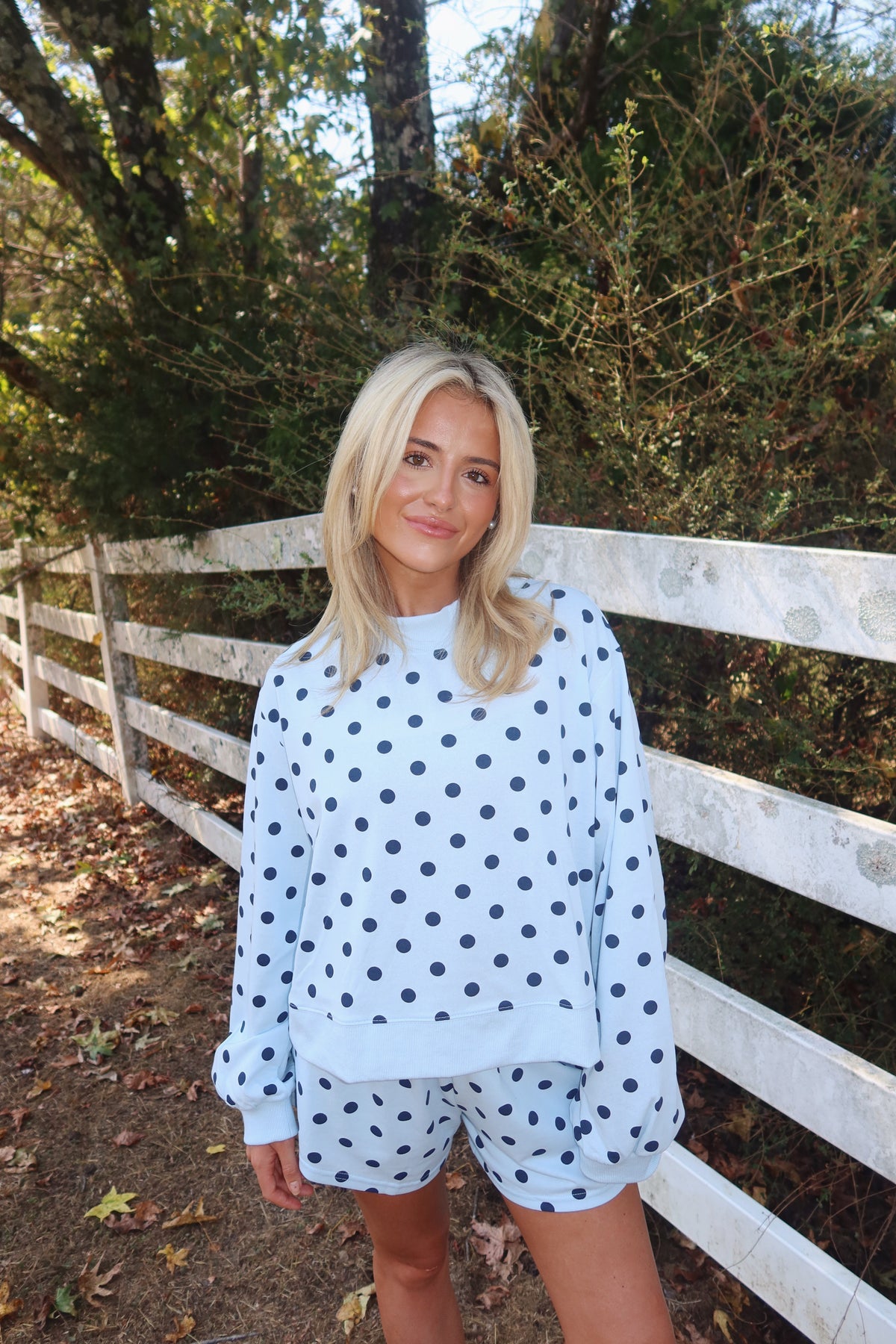 Angela Polka Dot Mockneck