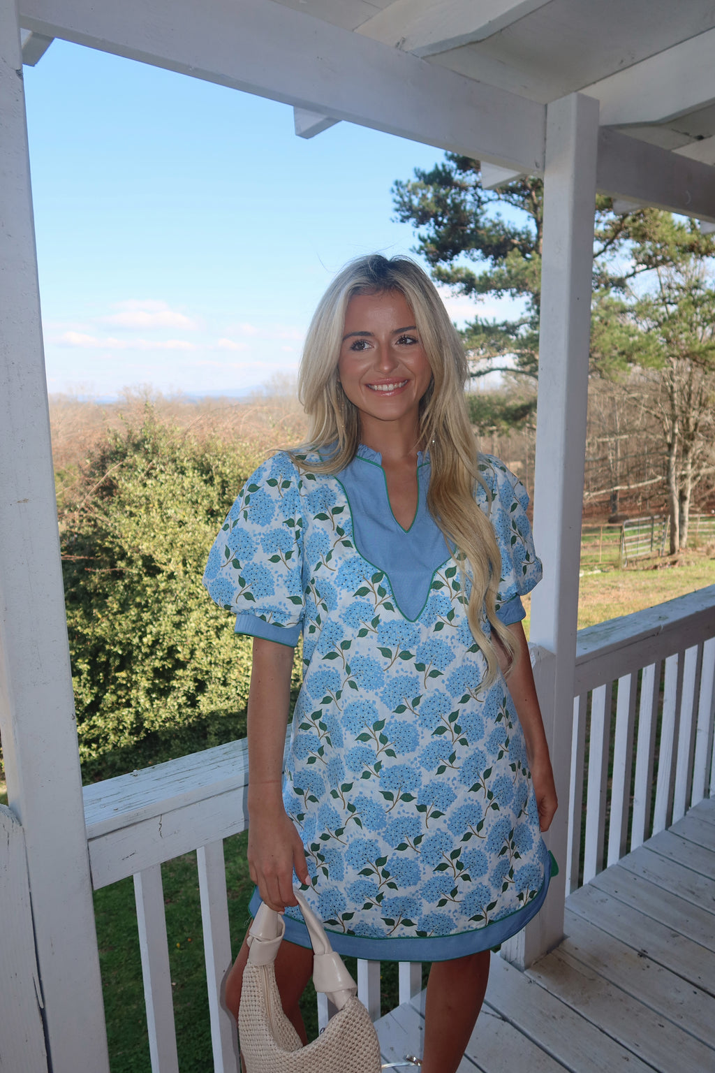 Nantucket Puff Sleeve Mini Dress