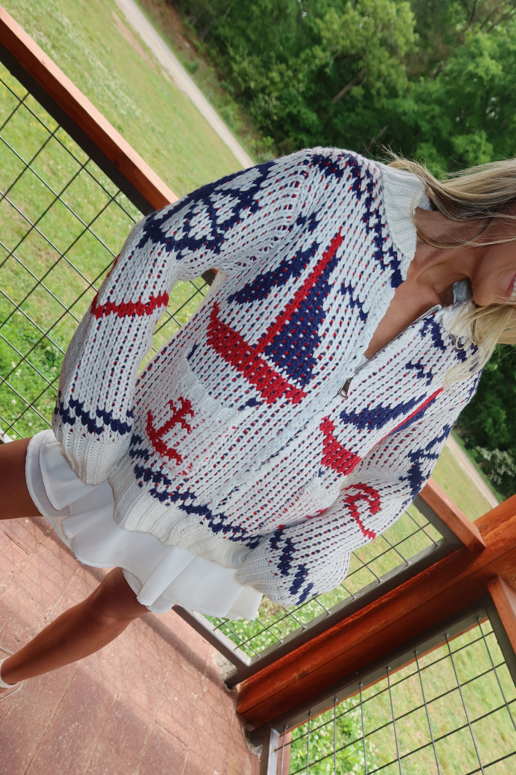 Sailor Zip Up Cardigan
