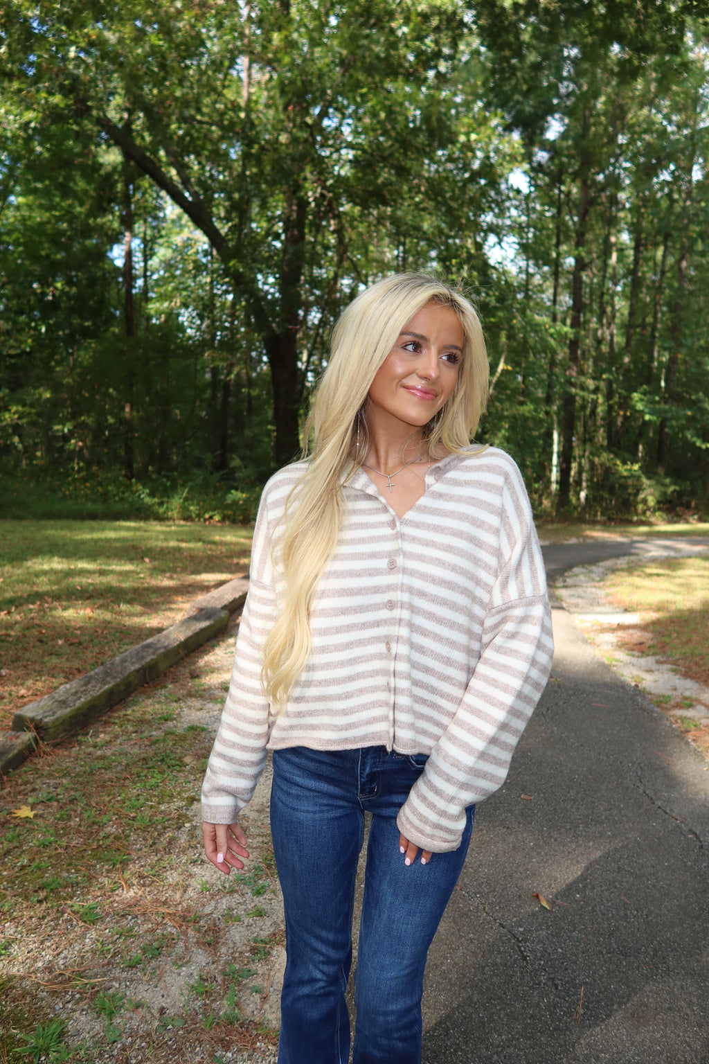 Cottage Stripe Cardigan
