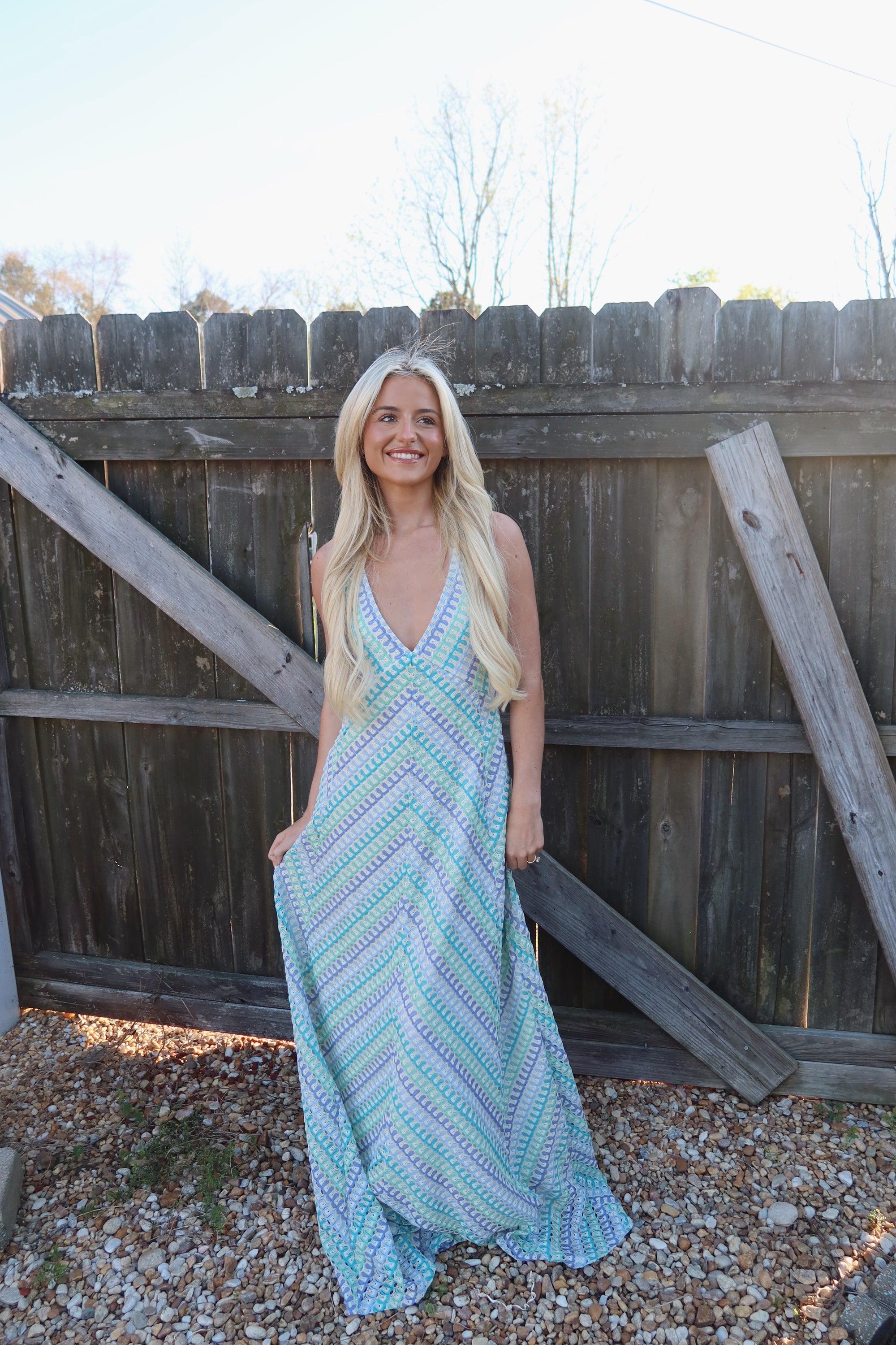 The Santorini Nights Maxi Dress