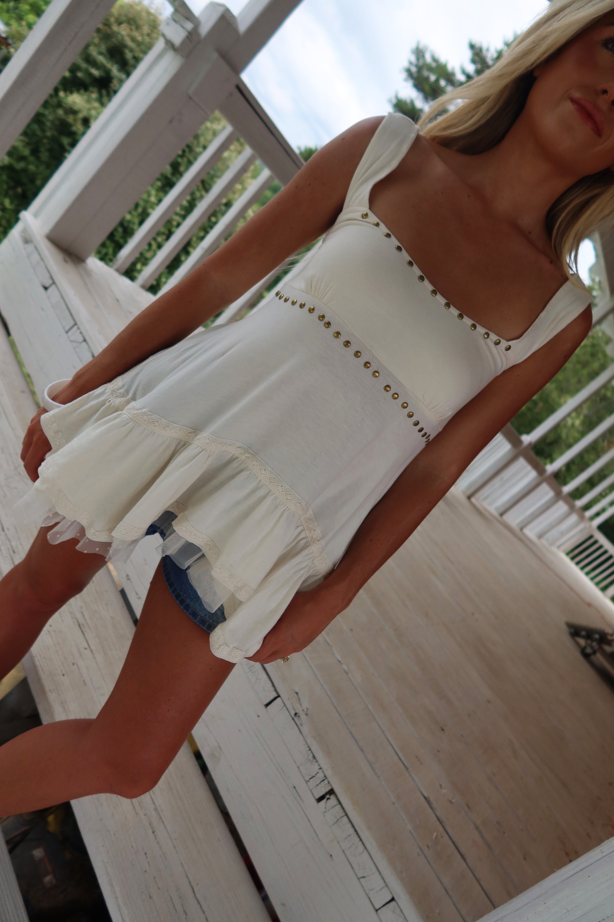 Callie Grommet Peplum Top