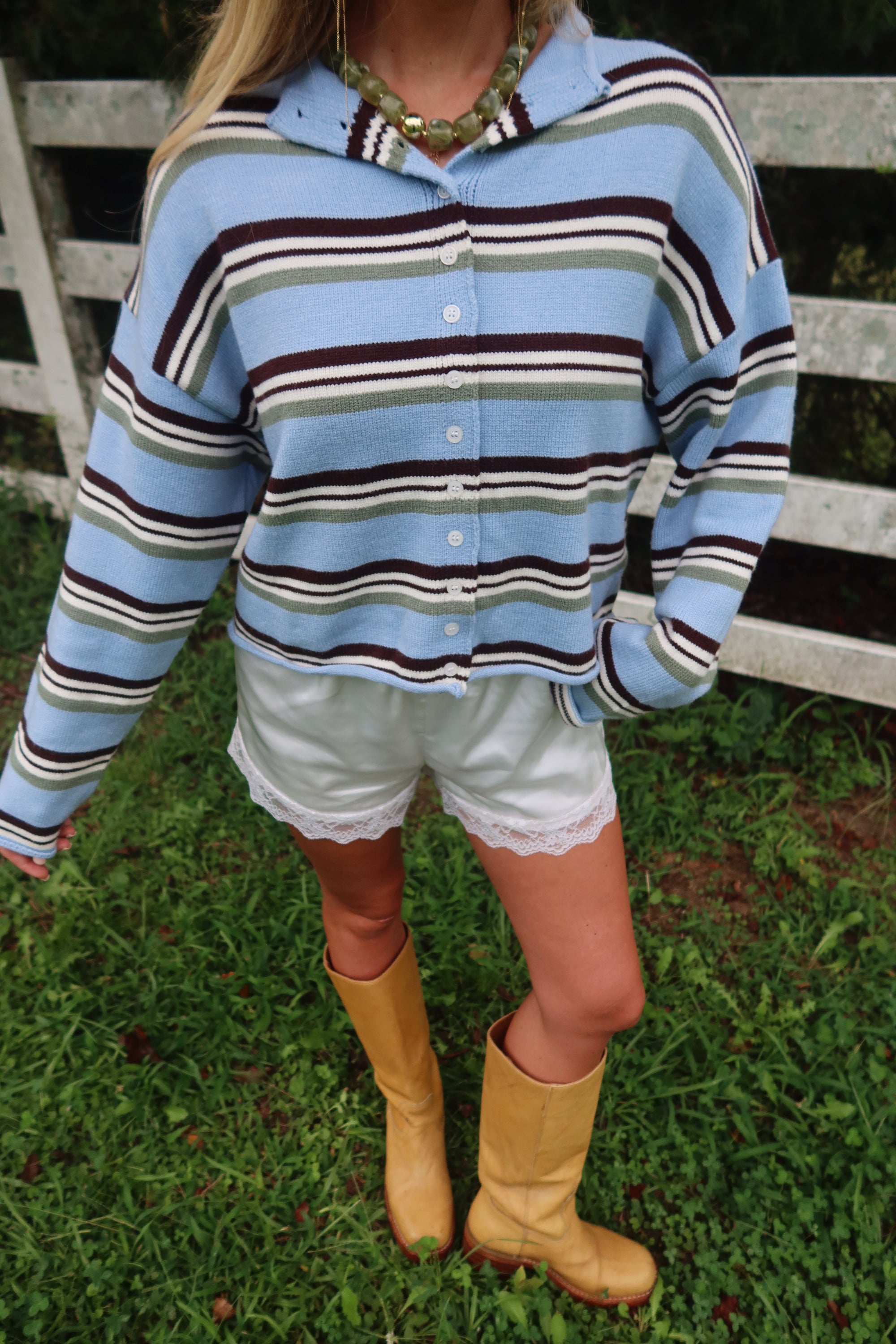 Maeve Striped Cardigan
