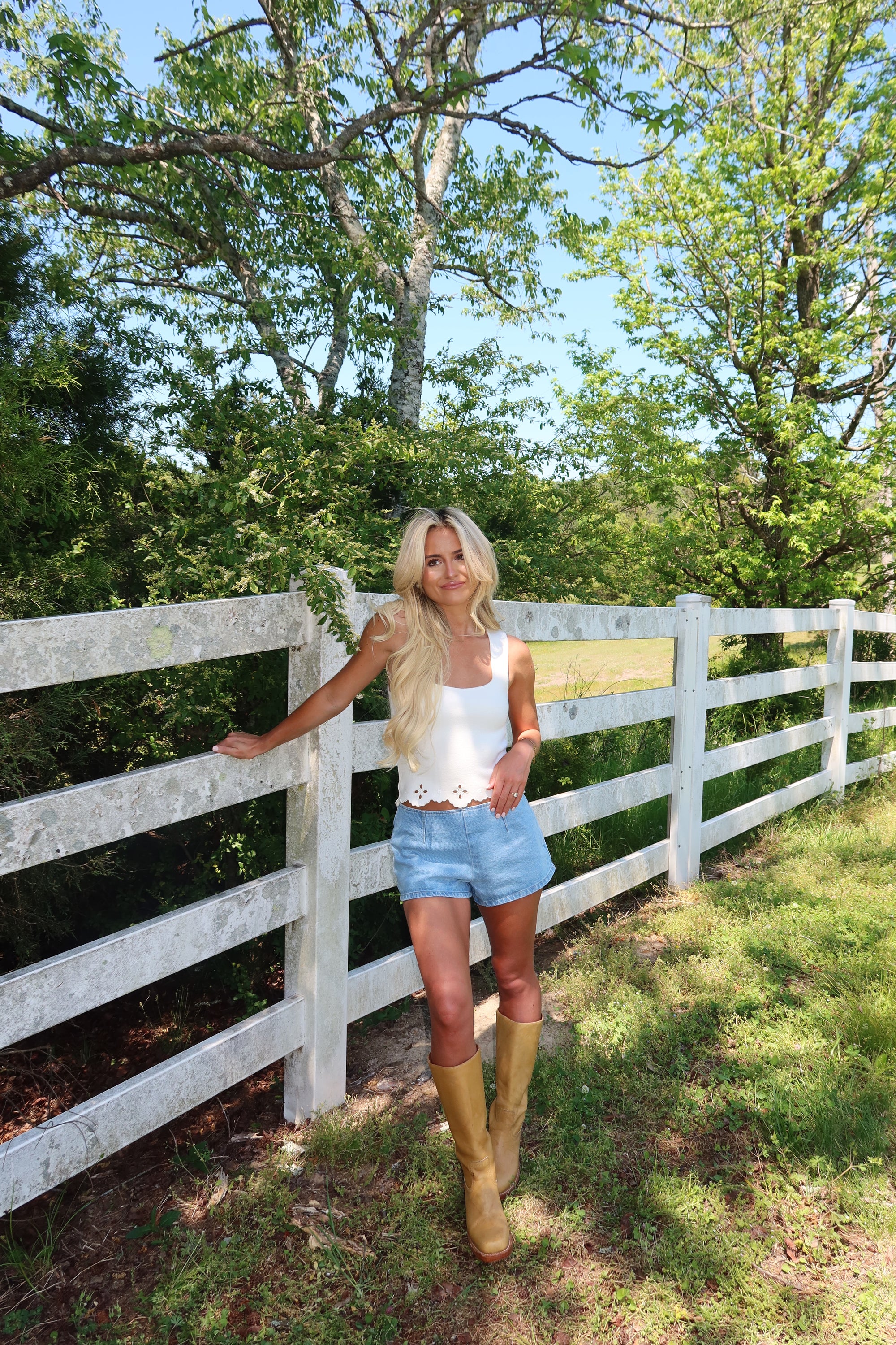 Low Waisted Denim Mini Shorts